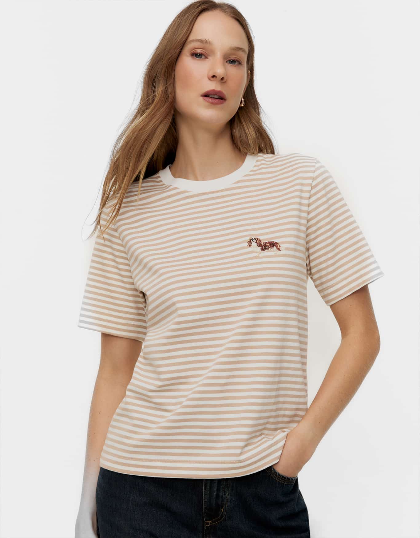 T-Shirt Listrada Mini Bordado
