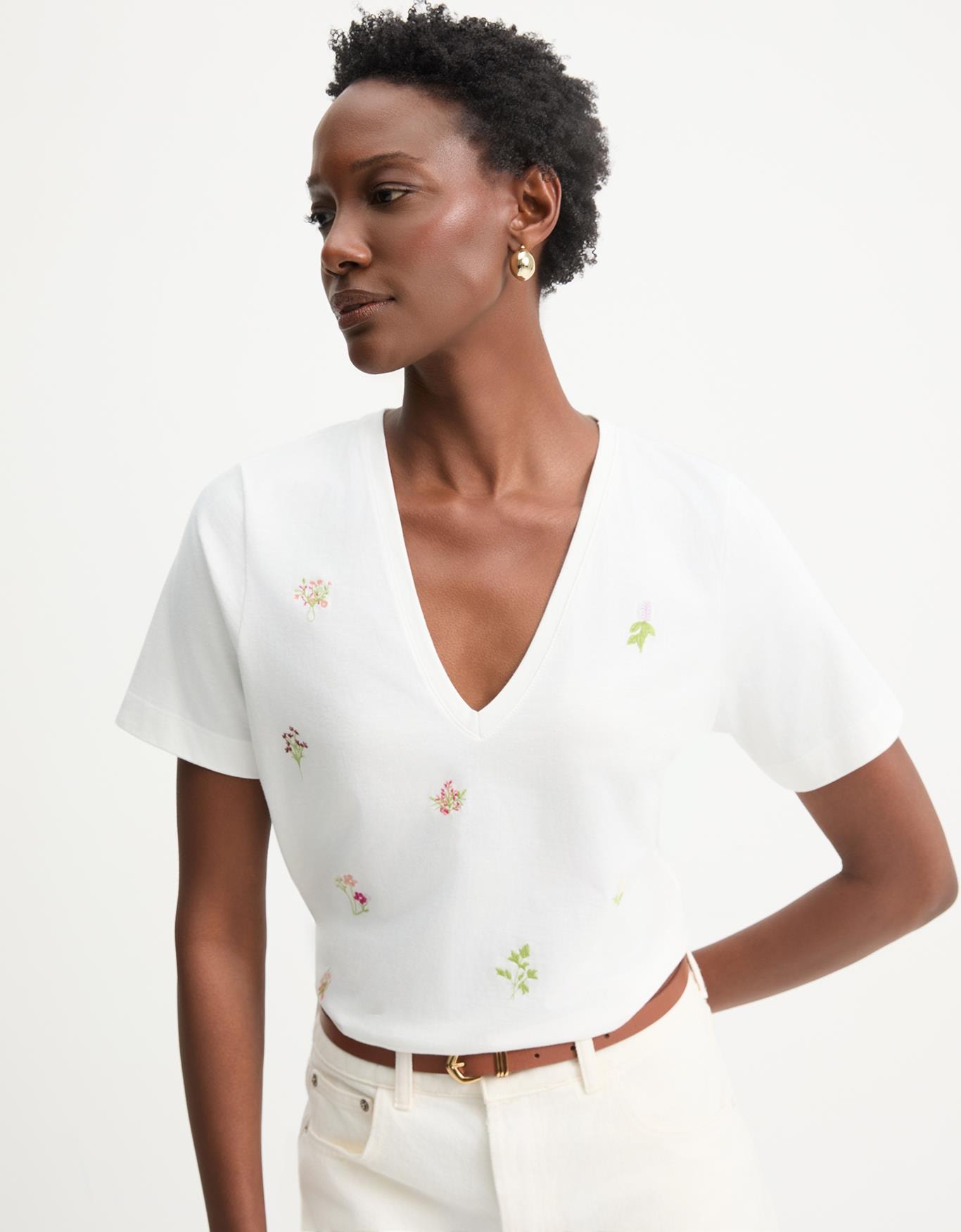 T-Shirt Mini Bordado Buquê