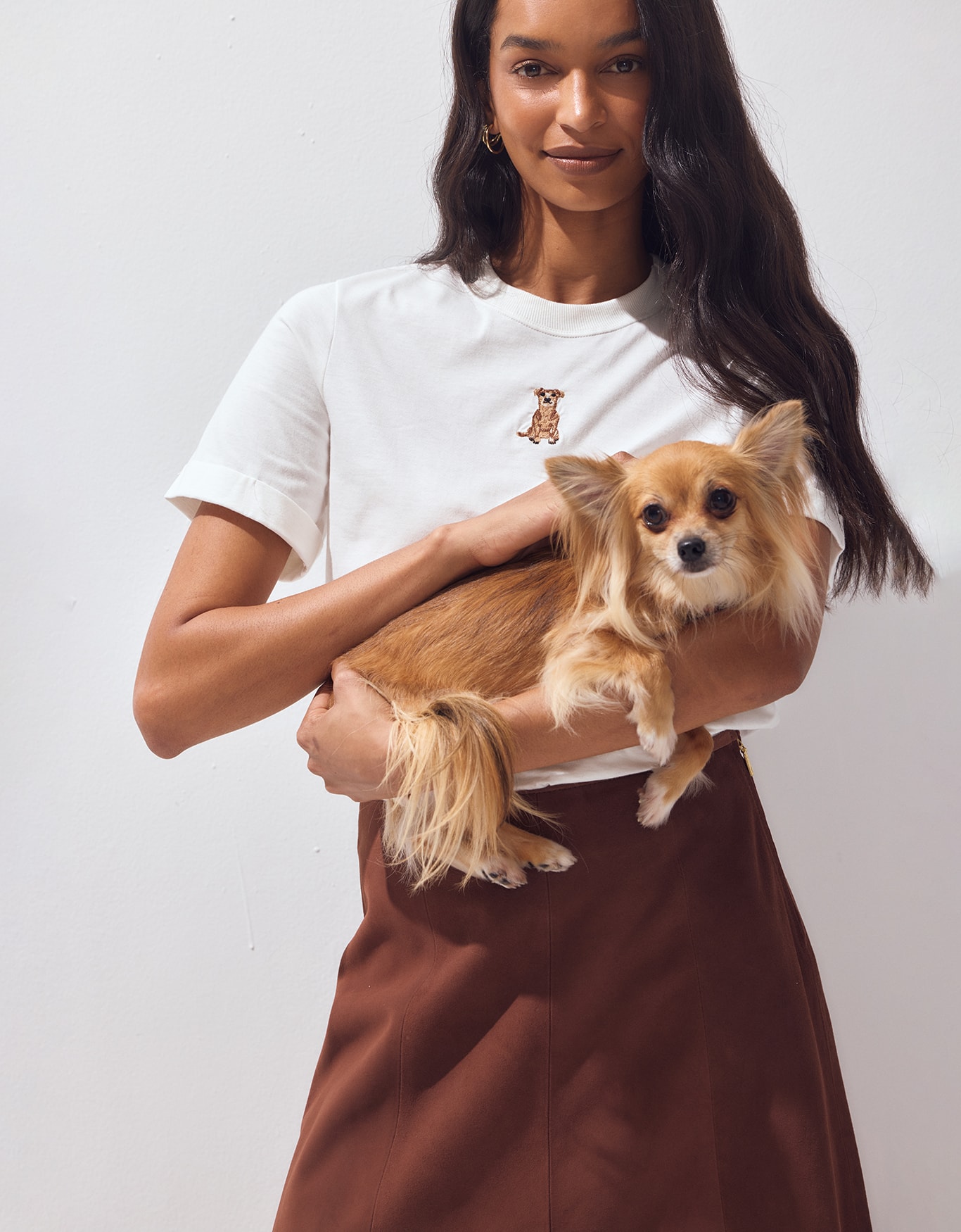 T-Shirt Mini Bordado Cachorro