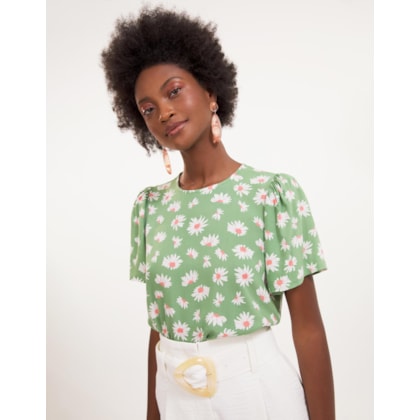 t Shirt Mini Margaridas Verde