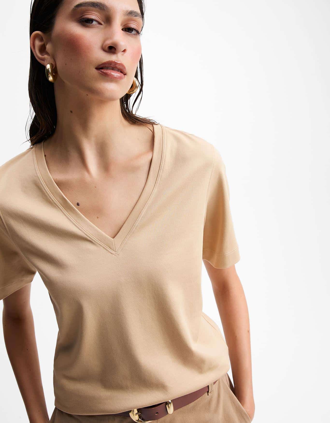 T-Shirt Pima Decote v