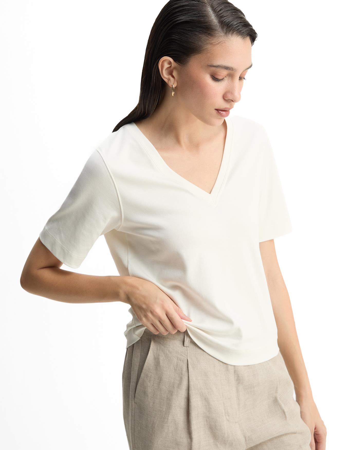 T-Shirt Pima Decote v