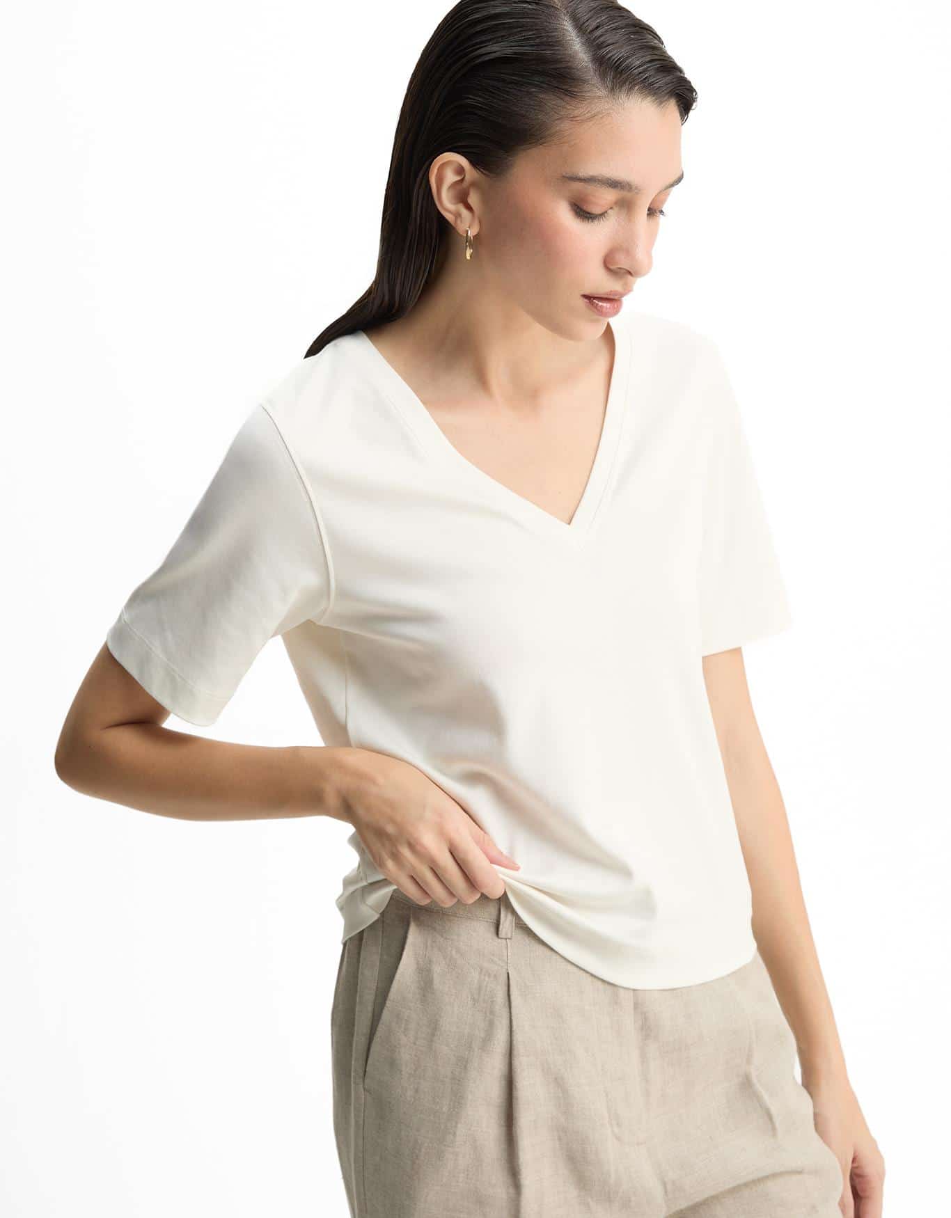 T-Shirt Pima Decote V