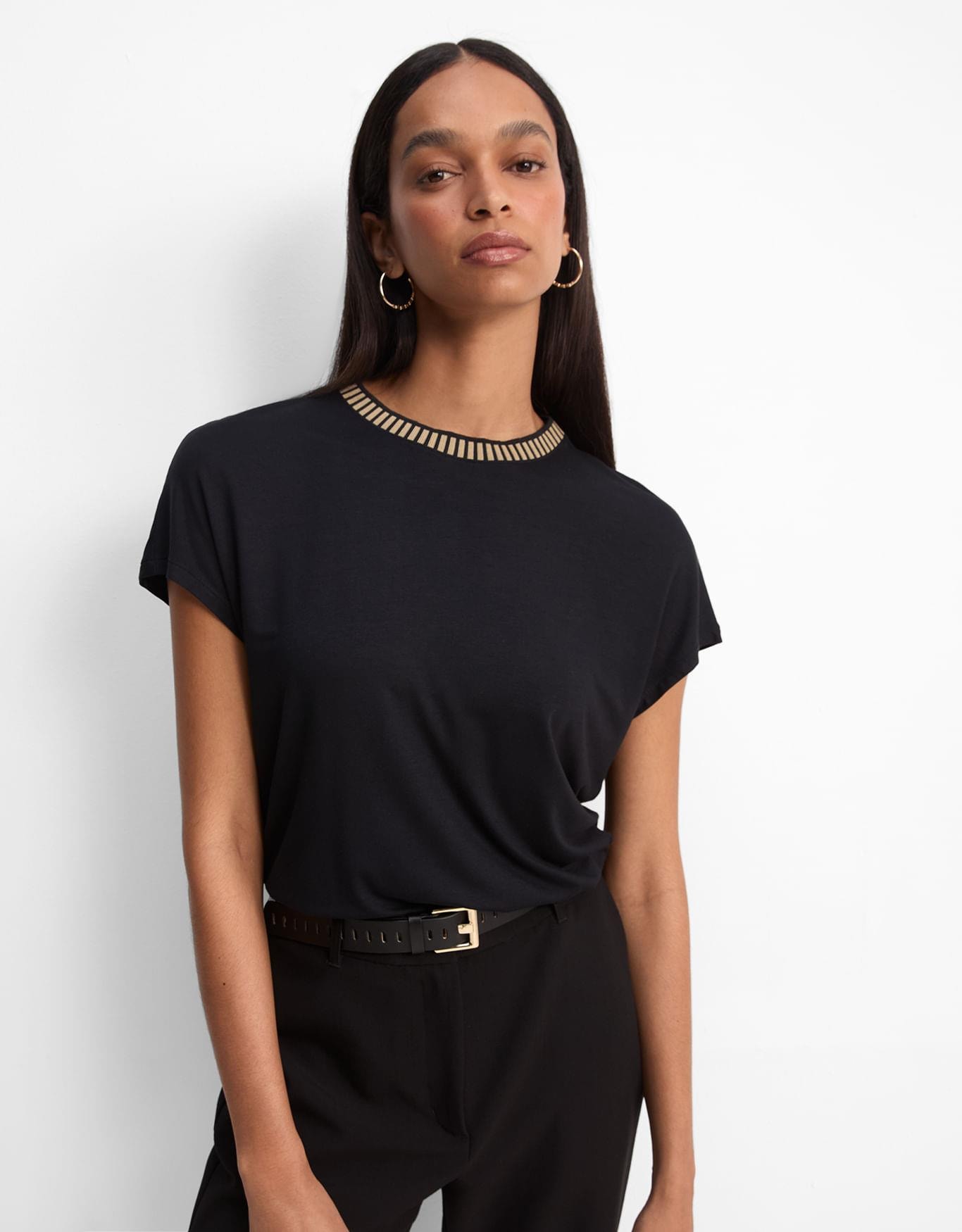T-Shirt Retilínea Bicolor