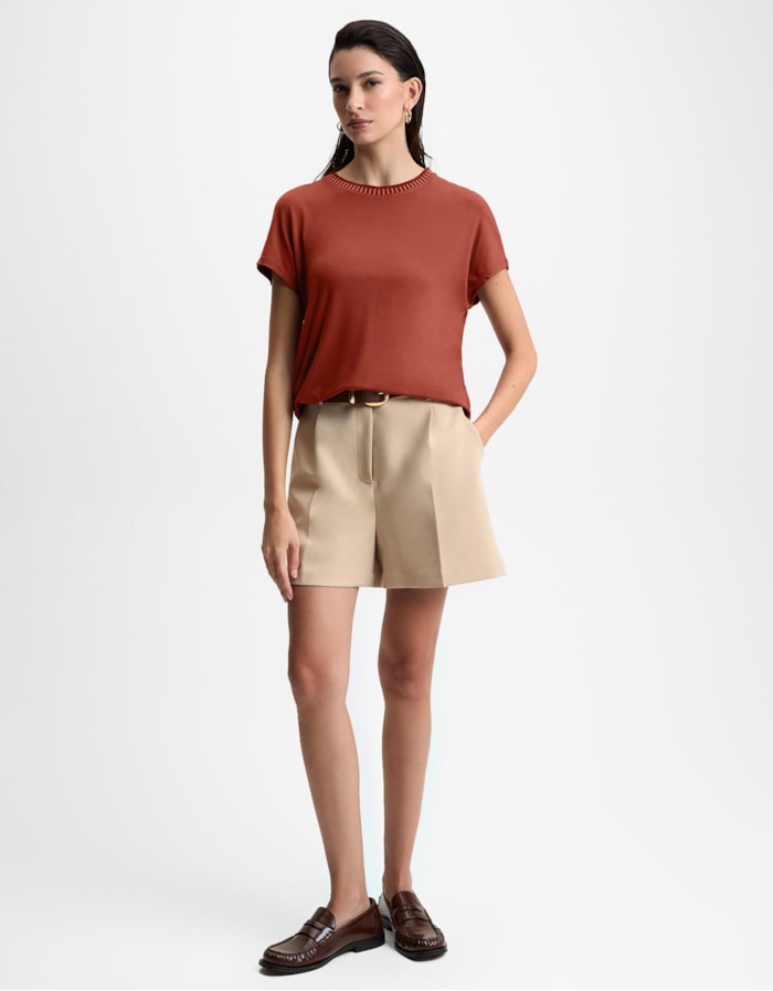 T-Shirt Retilínea Bicolor