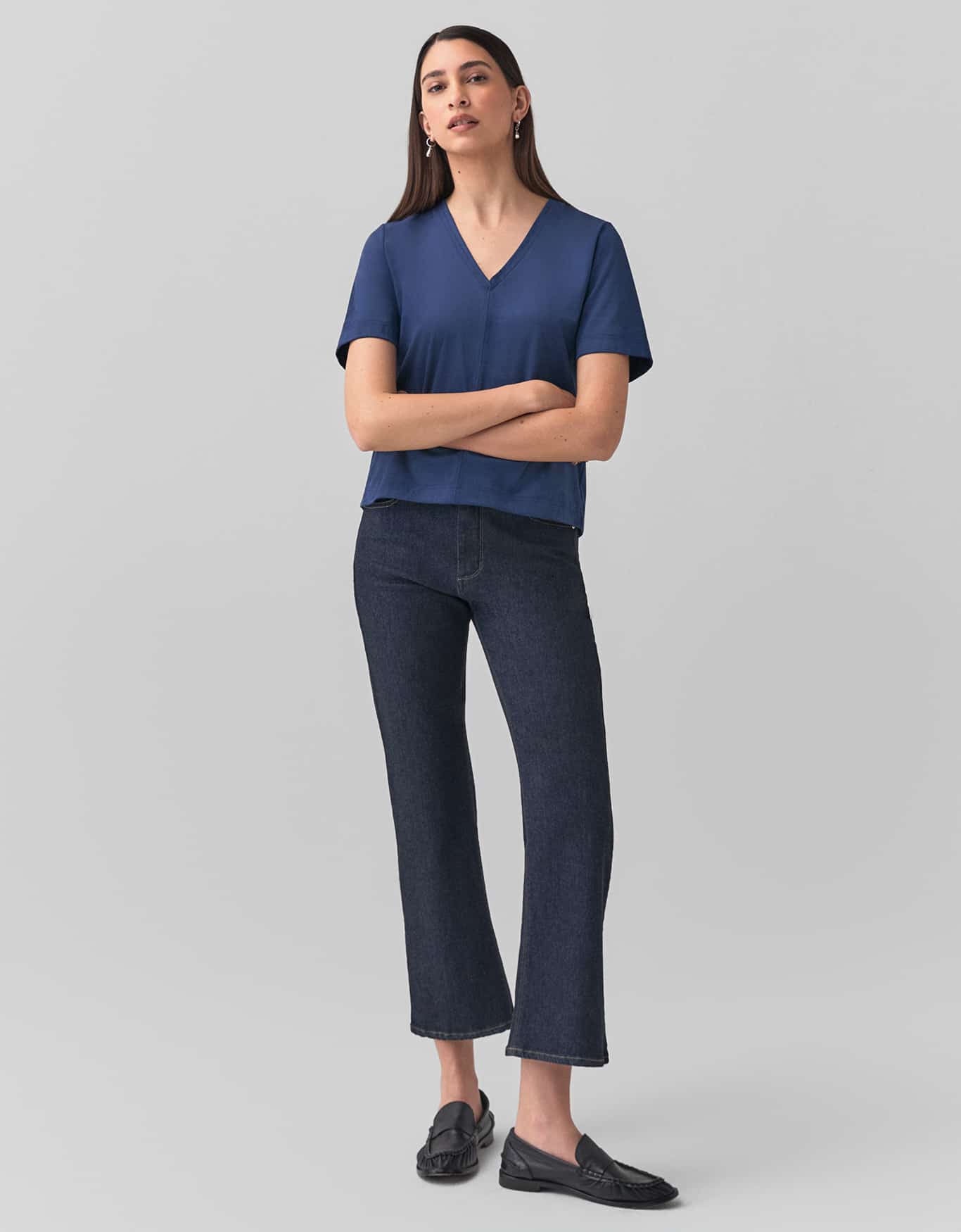 T-Shirt Suede Decote v