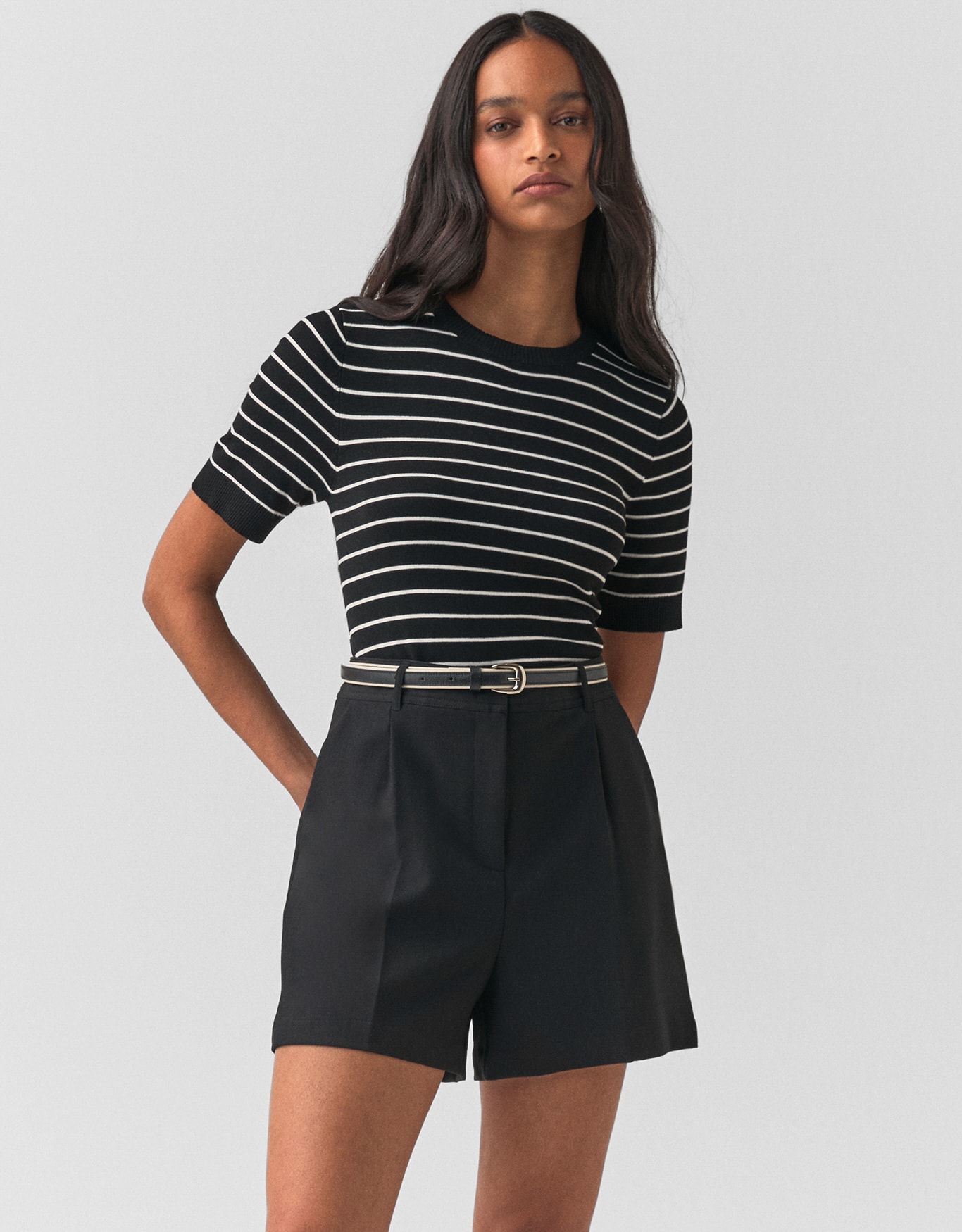 T-Shirt Tricot Básico Listrada