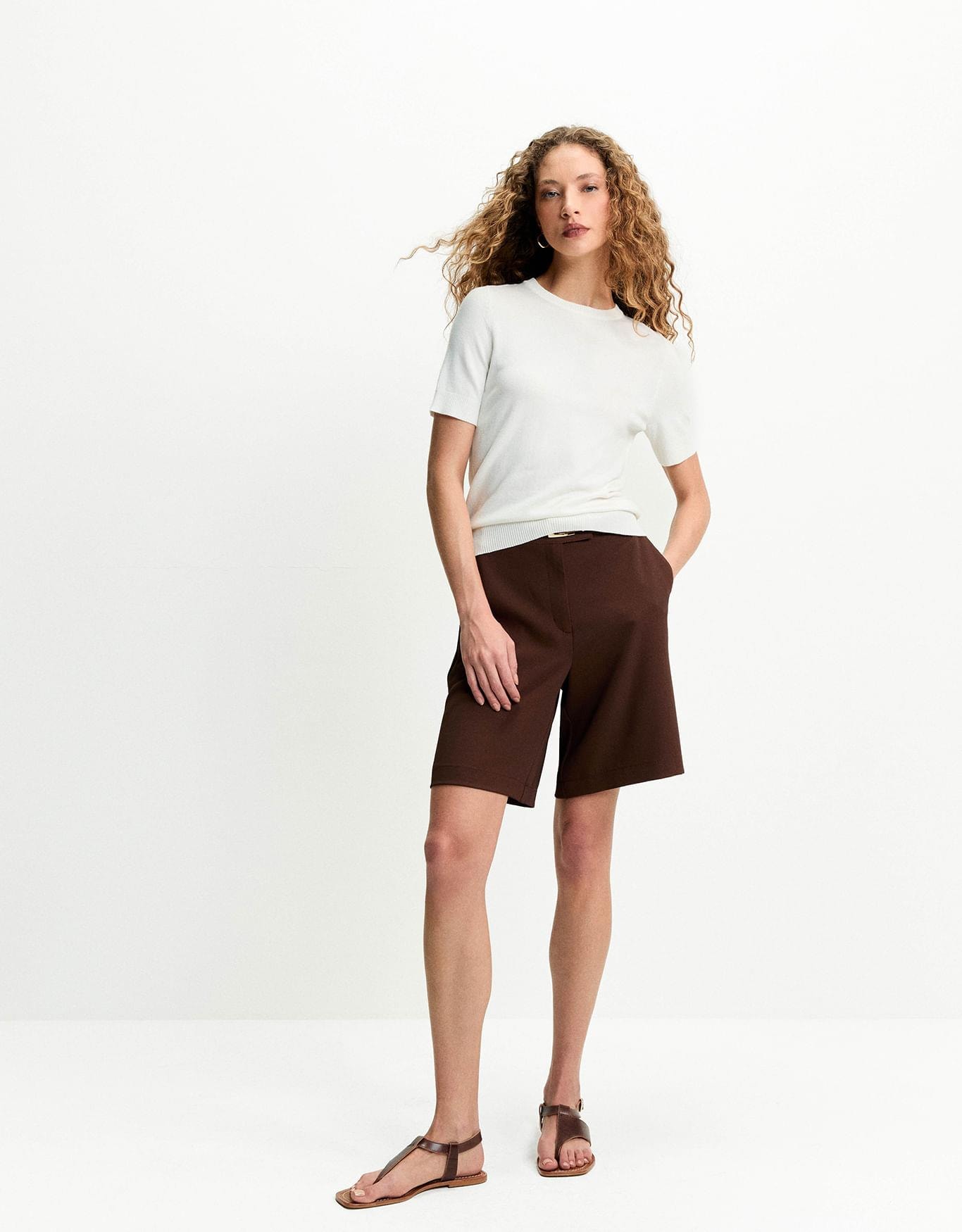 T-Shirt Tricot Básico Off White