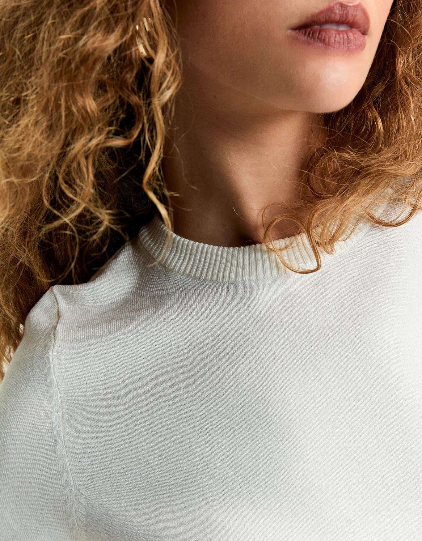 T-Shirt Tricot Básico Off White