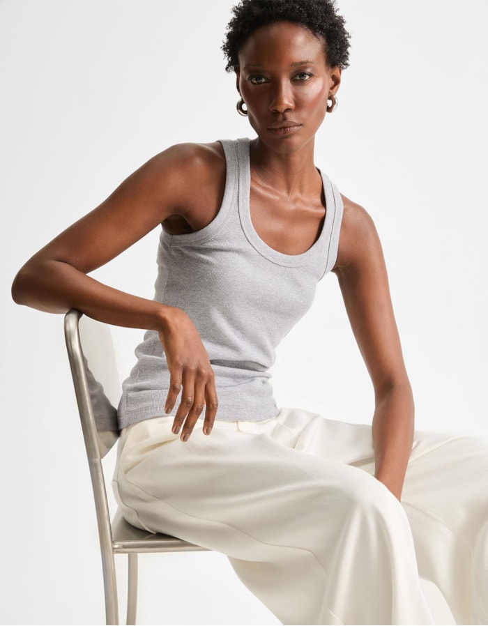Shoulder — Top Malha Alça Fina 360