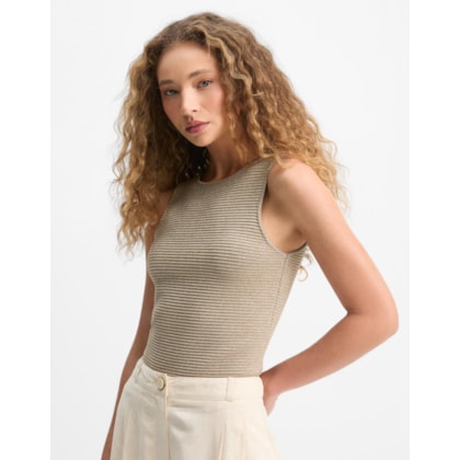 Top Tricot Dourado