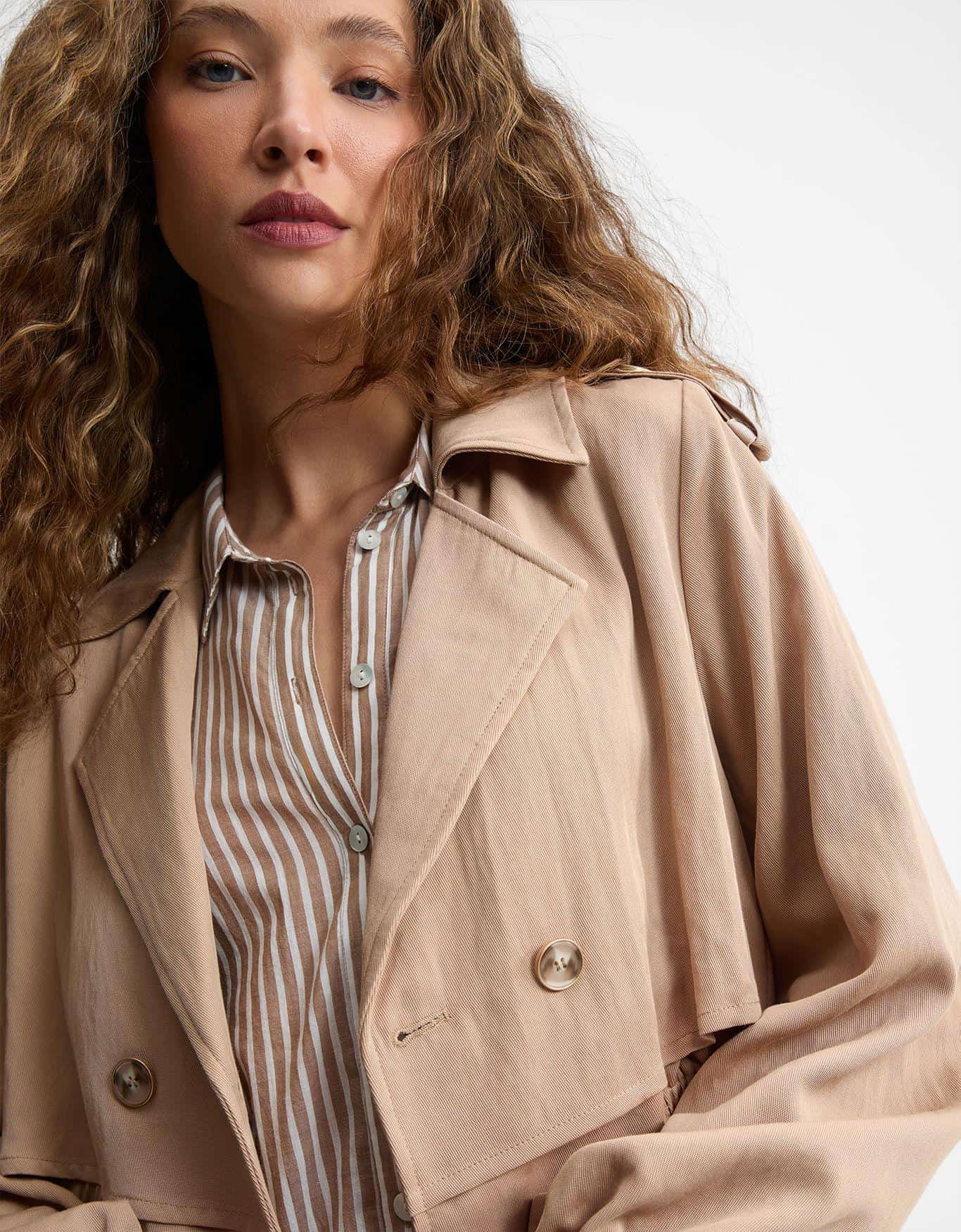 Trench Crooped Khaki