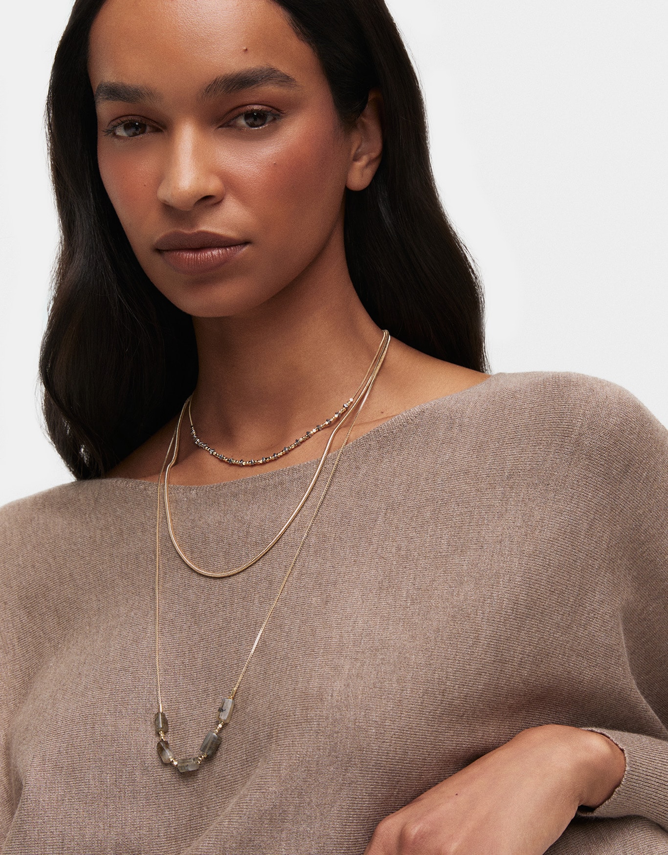 Trio de Colares Pedras Naturais