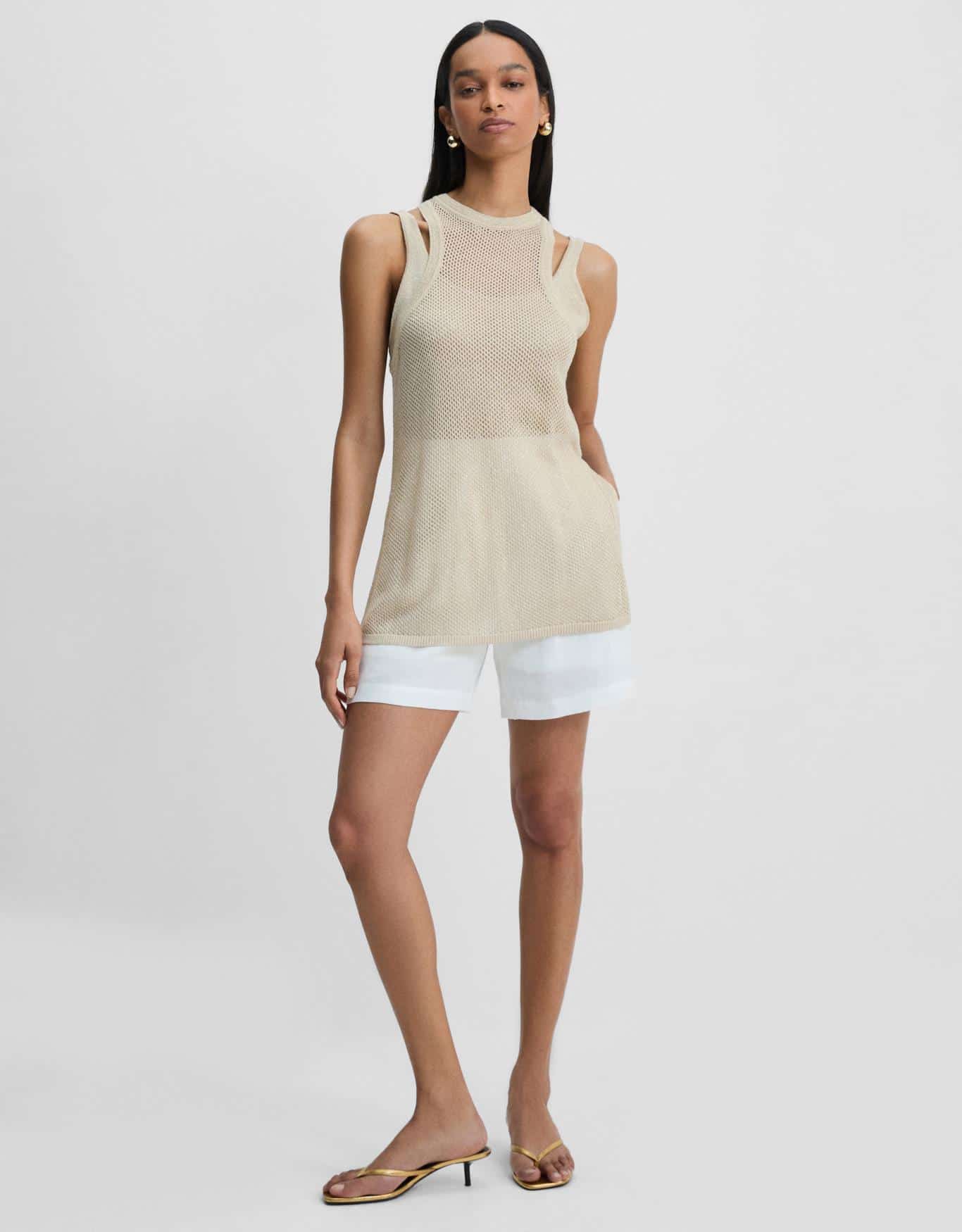 Túnica Tricot Telada Dourada