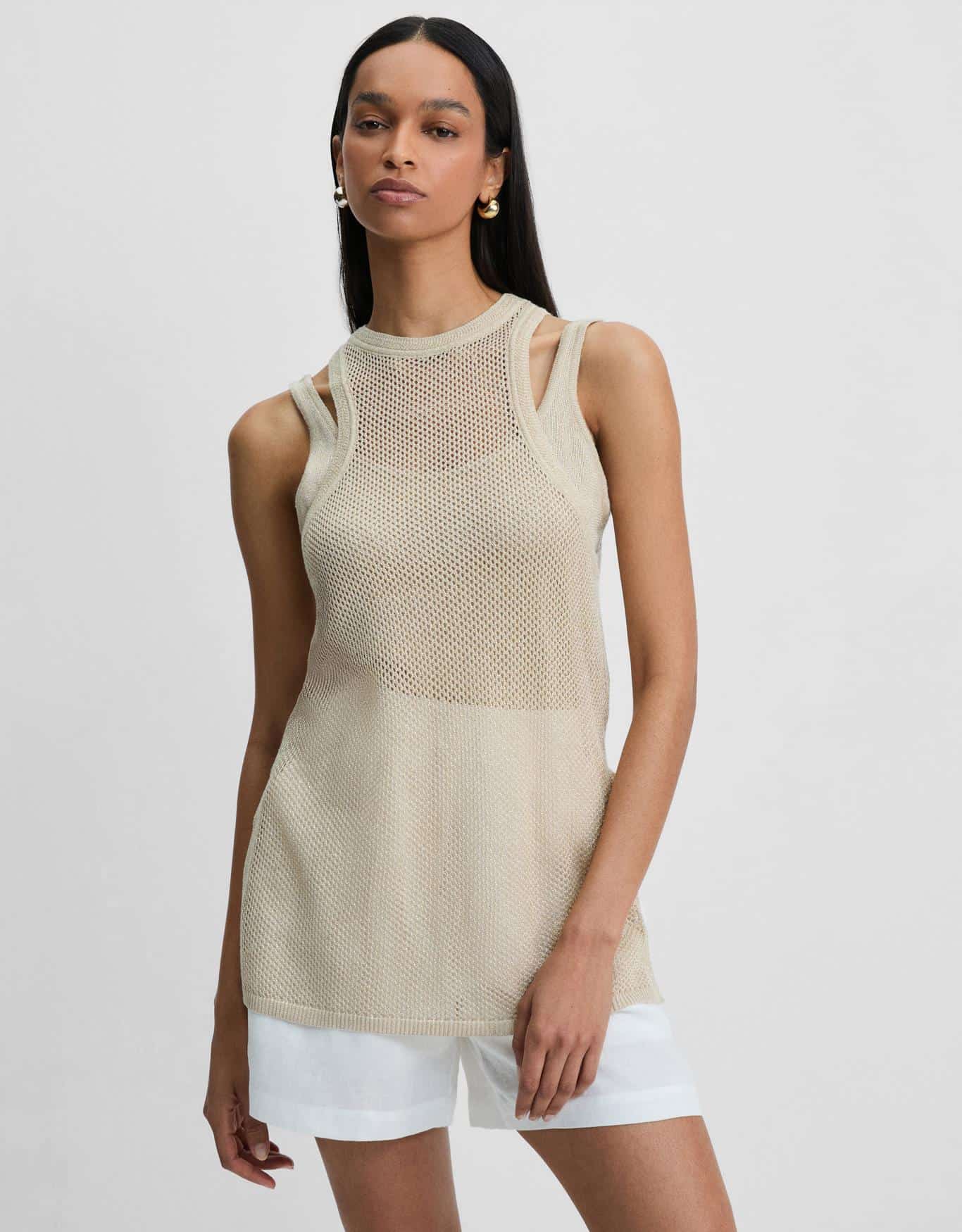 Túnica Tricot Telada Dourada