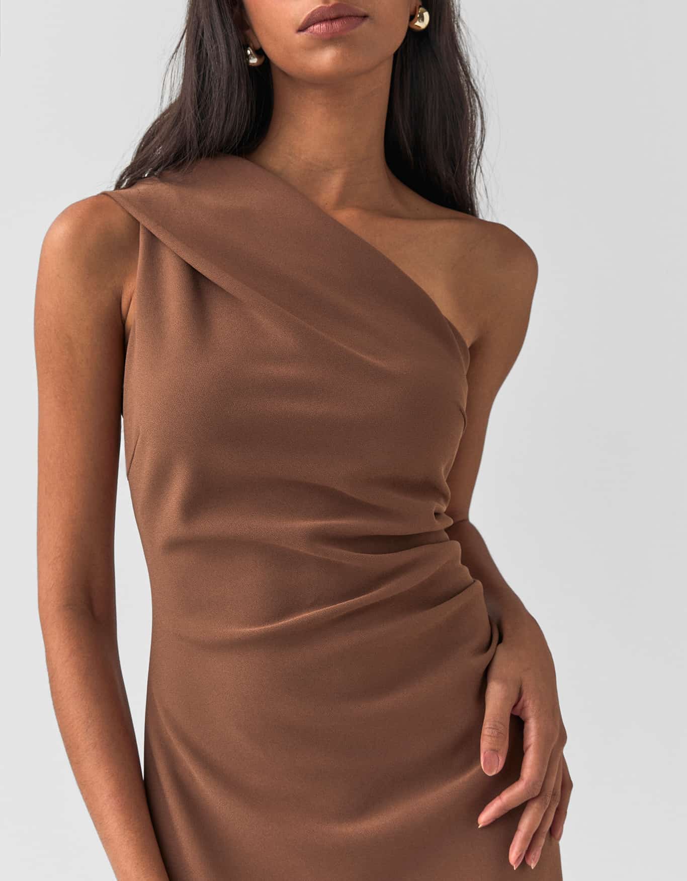 Vestido 360 Crepe Um Ombro Só