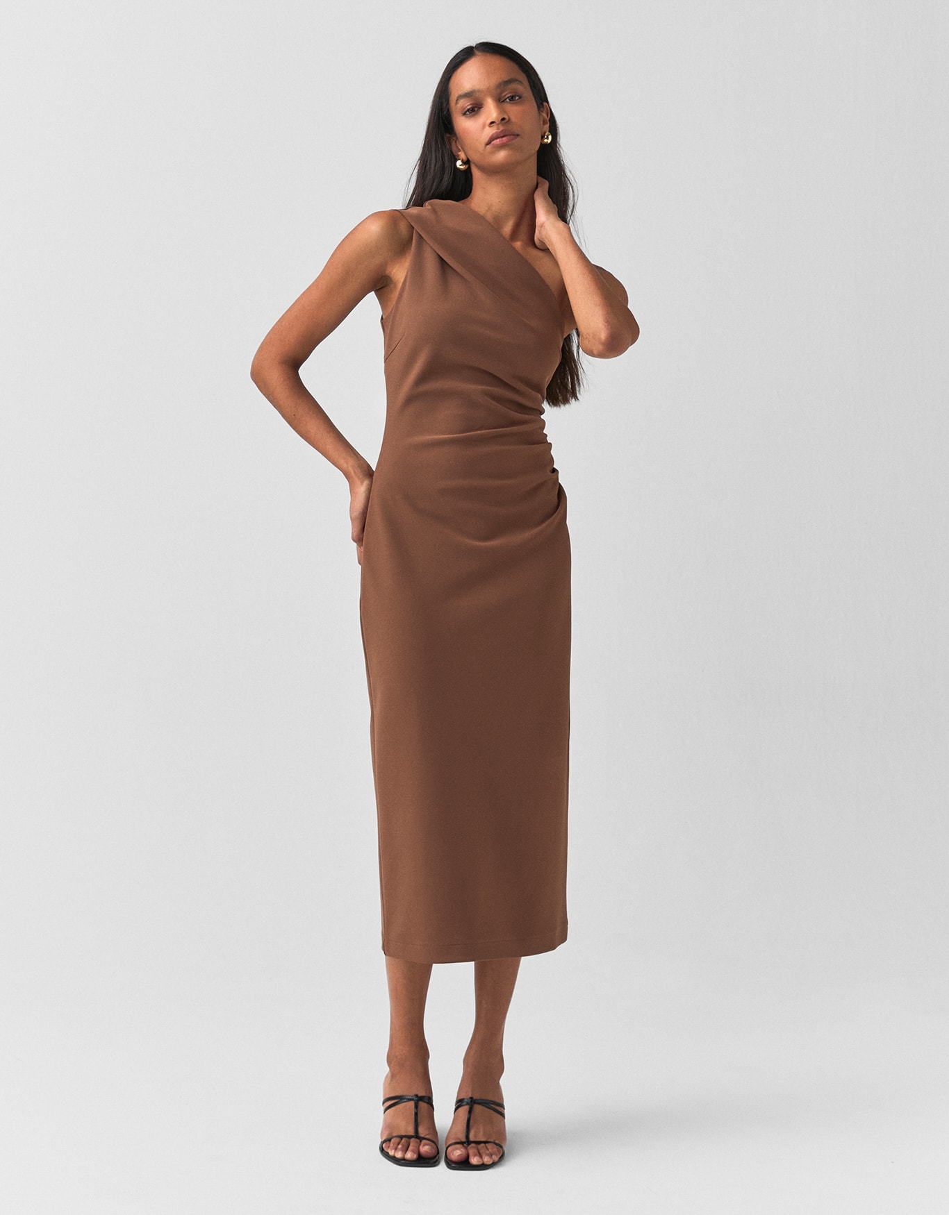 Vestido 360 Crepe Um Ombro Só