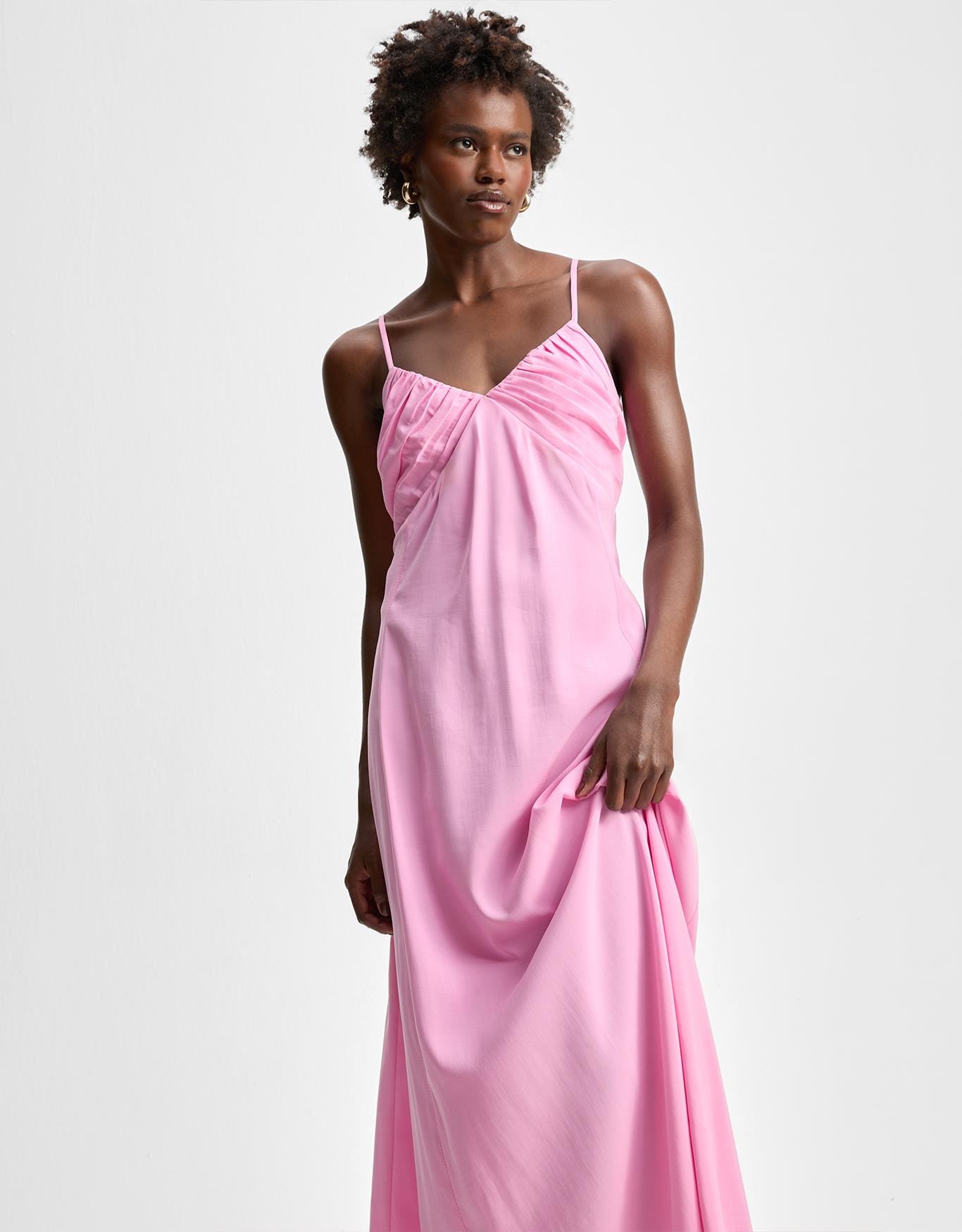 Vestido Alça Franzidos