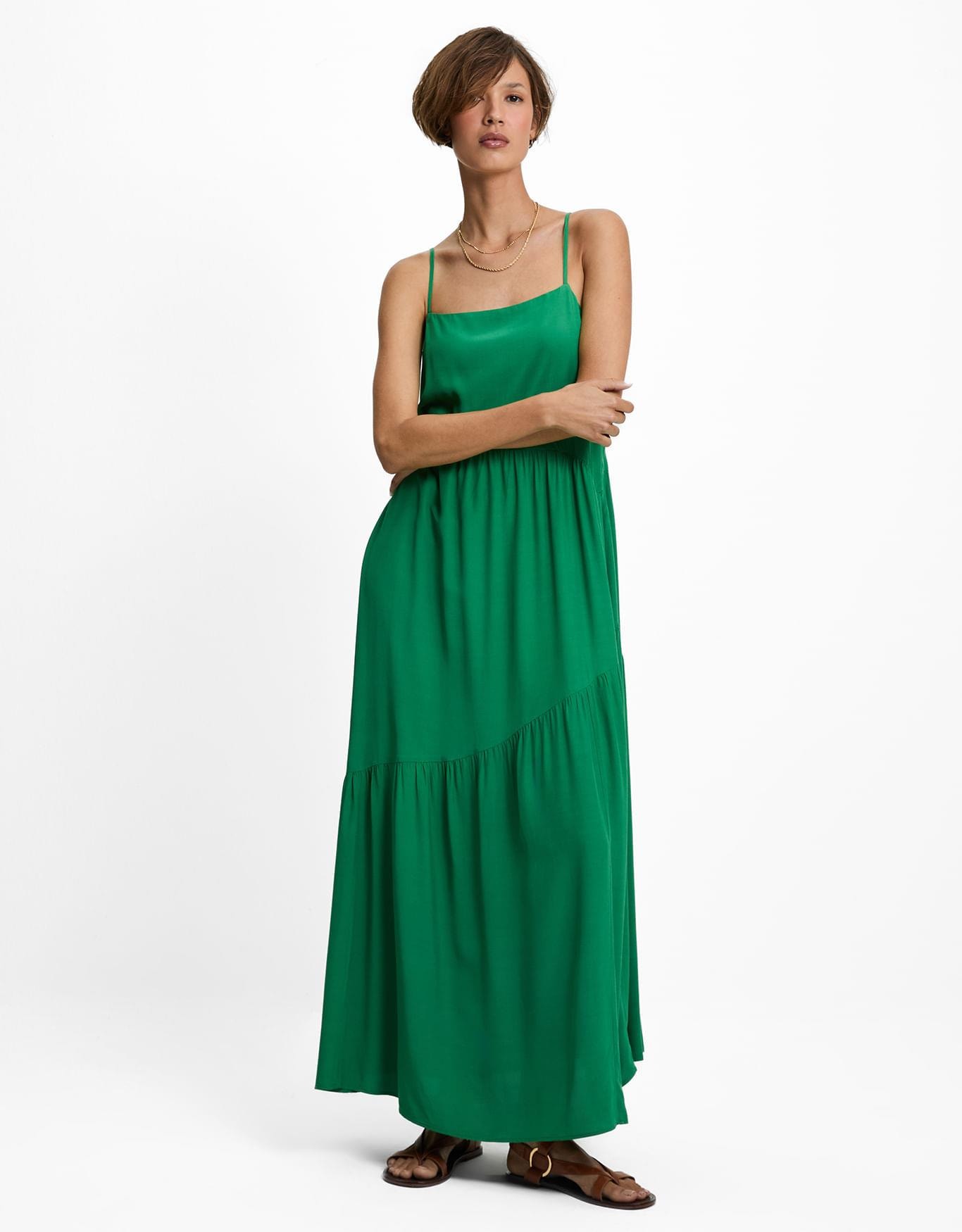 Vestido Amplo Alça Fina