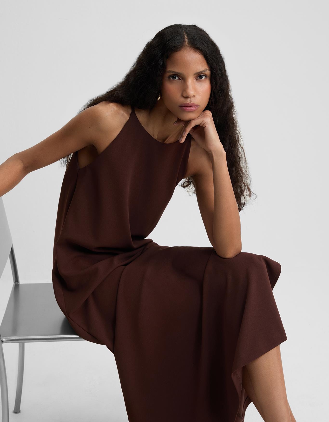 Vestido Cava Americana Crepe 360