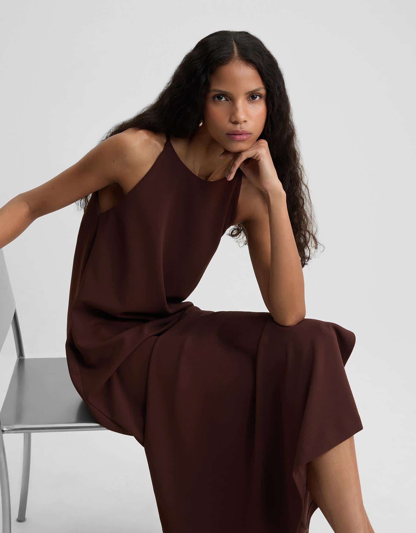 Vestido Cava Americana Crepe 360