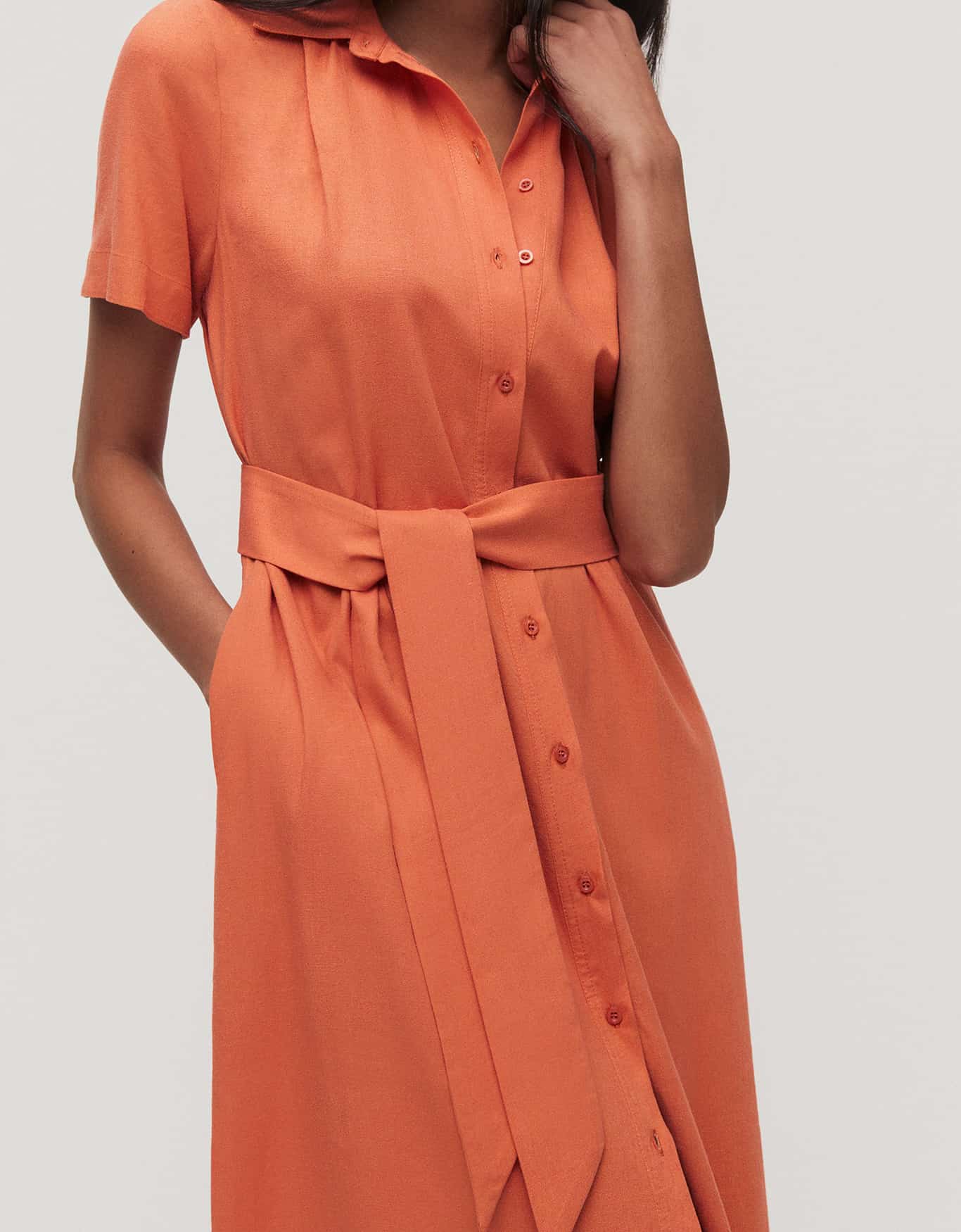 Vestido Chemise Laranja