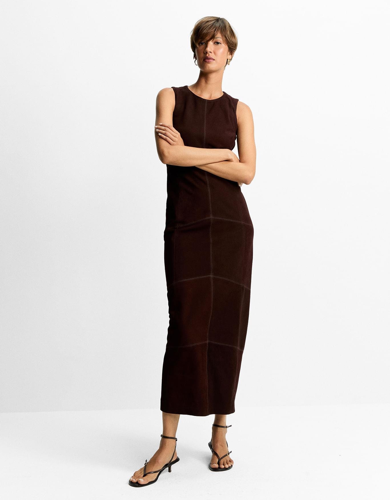 Vestido Couro Chamois