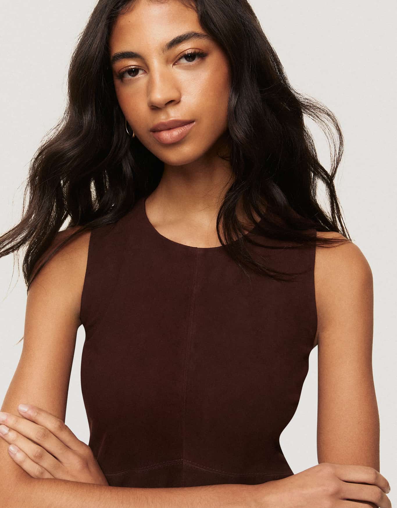 Vestido Couro Chamois