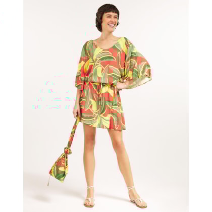 Vestido Curto Amarração Bananeira