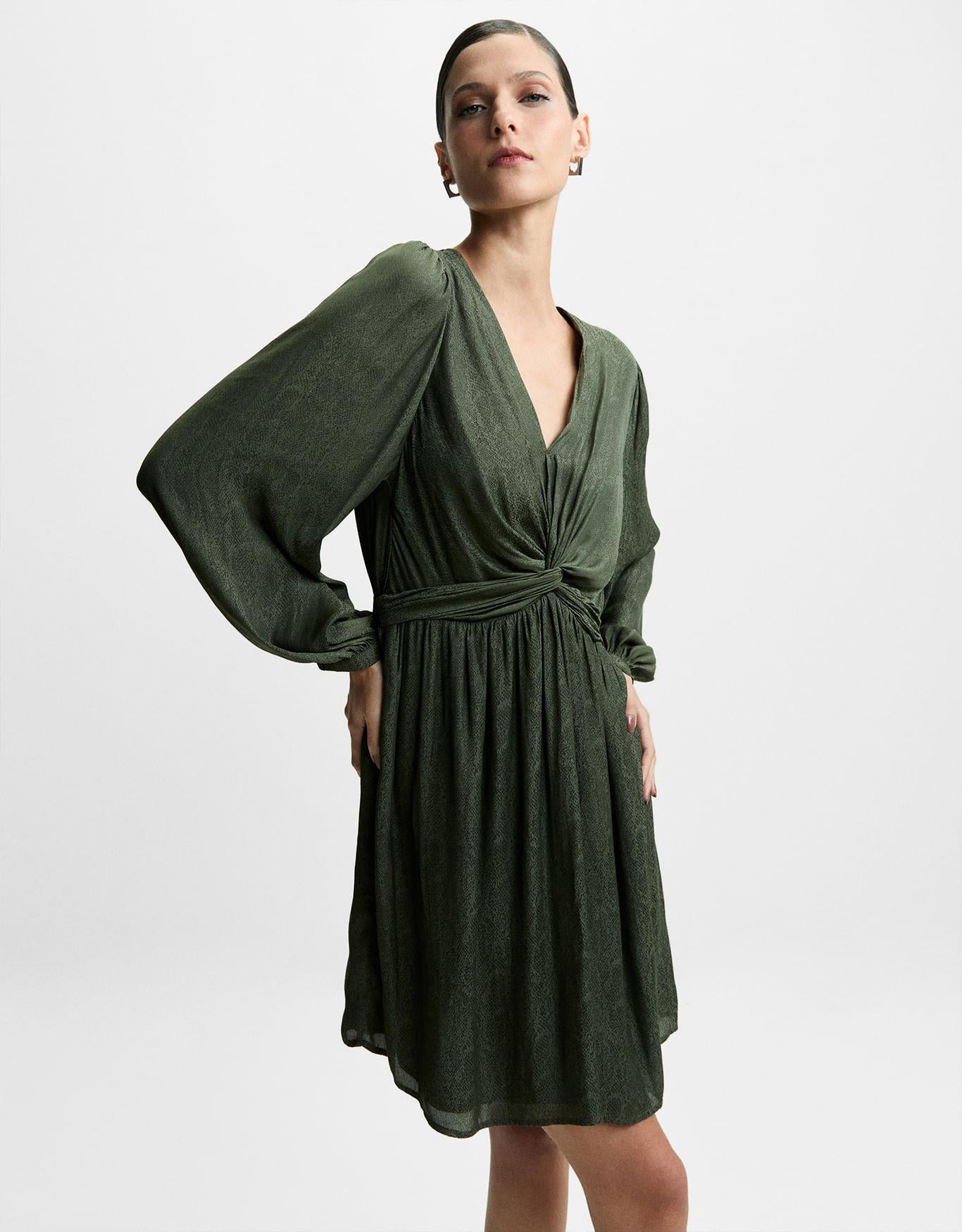 Vestido Curto Jacquard