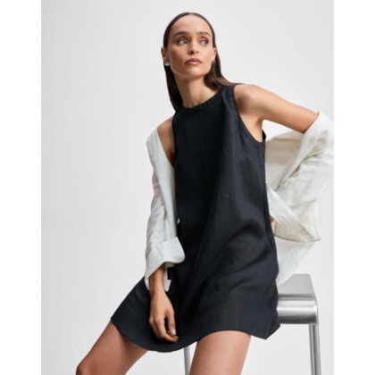 Vestido Curto Linho