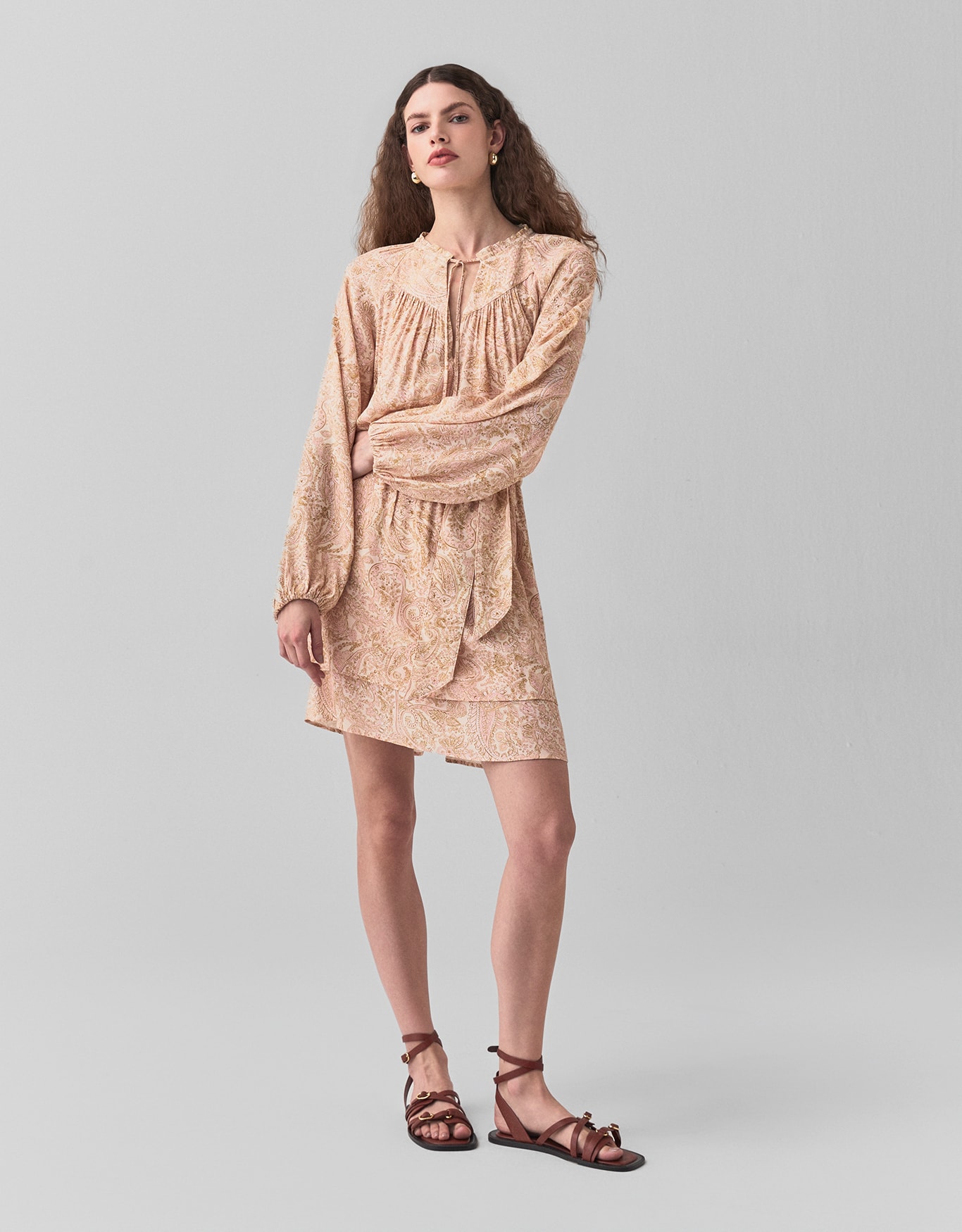 Vestido Curto Paisley Vanilla