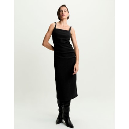 Vestido Drapeado Mescla 360