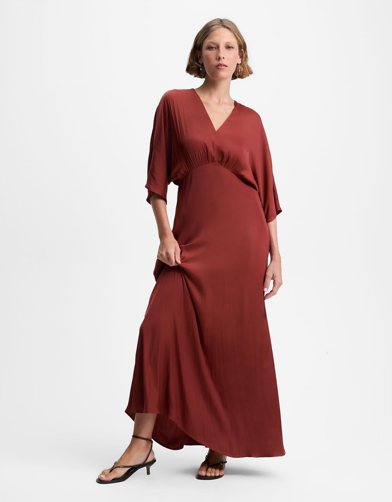 Vestido Evasê Acetinado