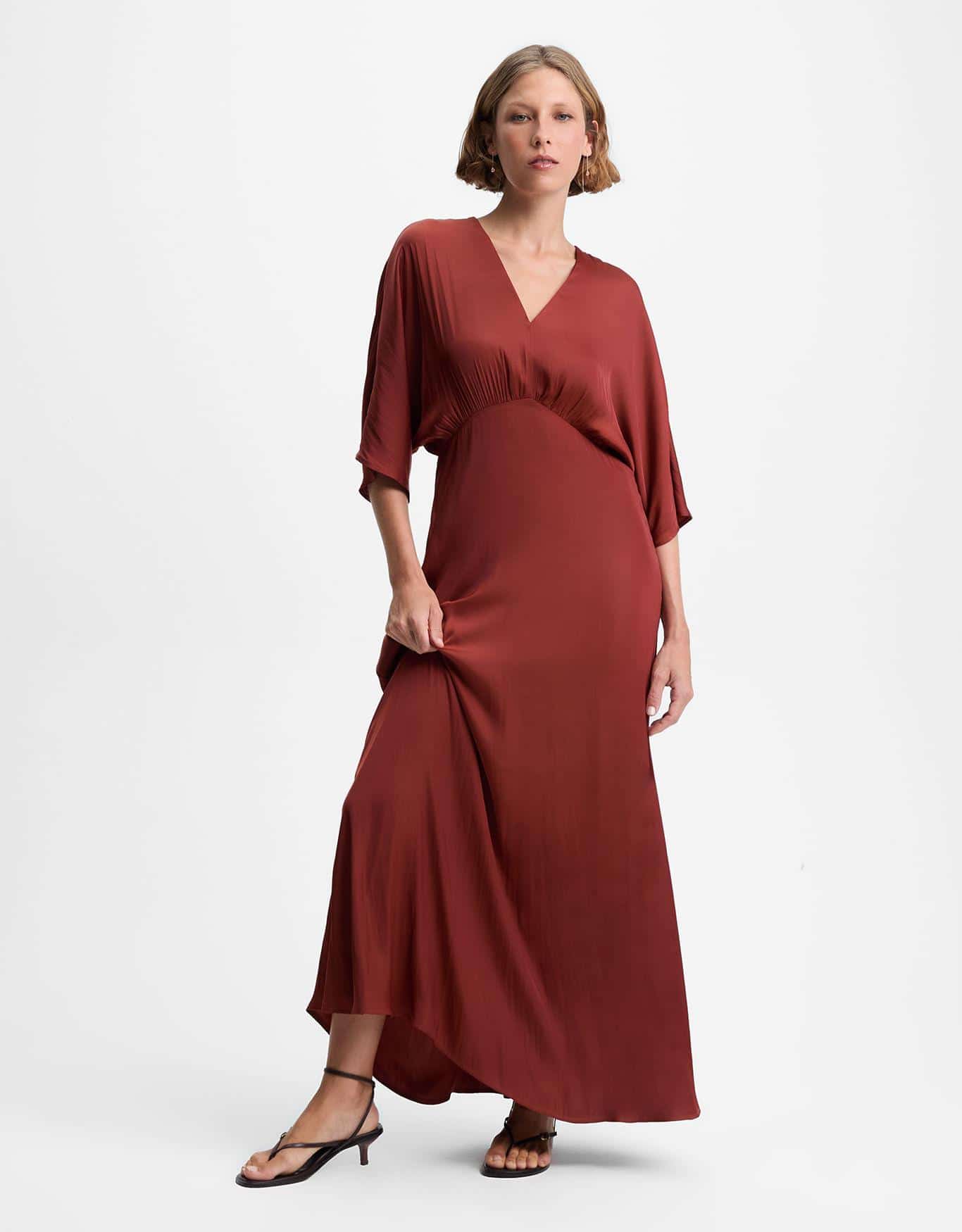 Vestido Evasê Acetinado