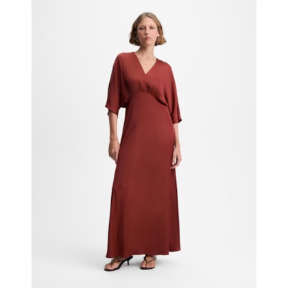 Vestido Evasê Acetinado