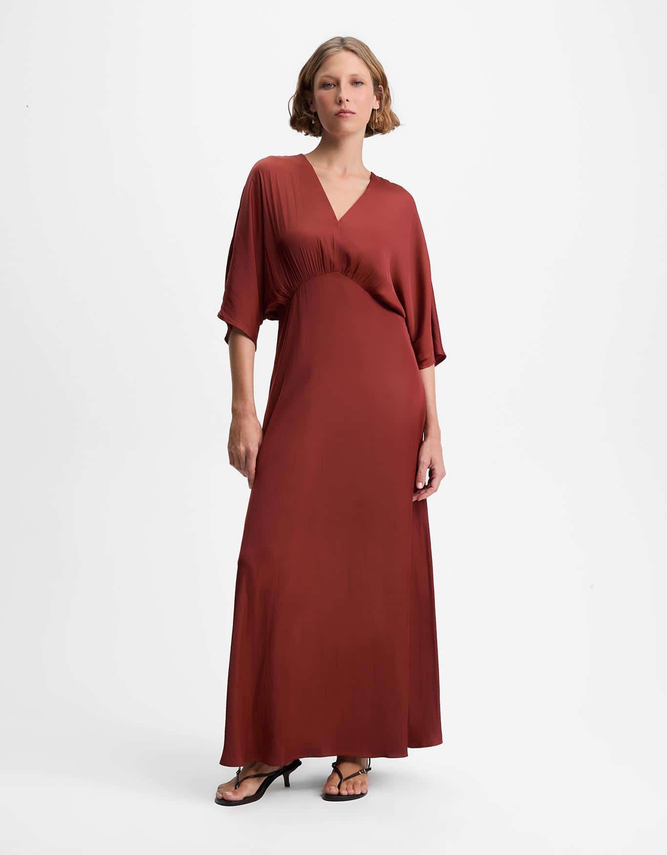 Vestido Evasê Acetinado