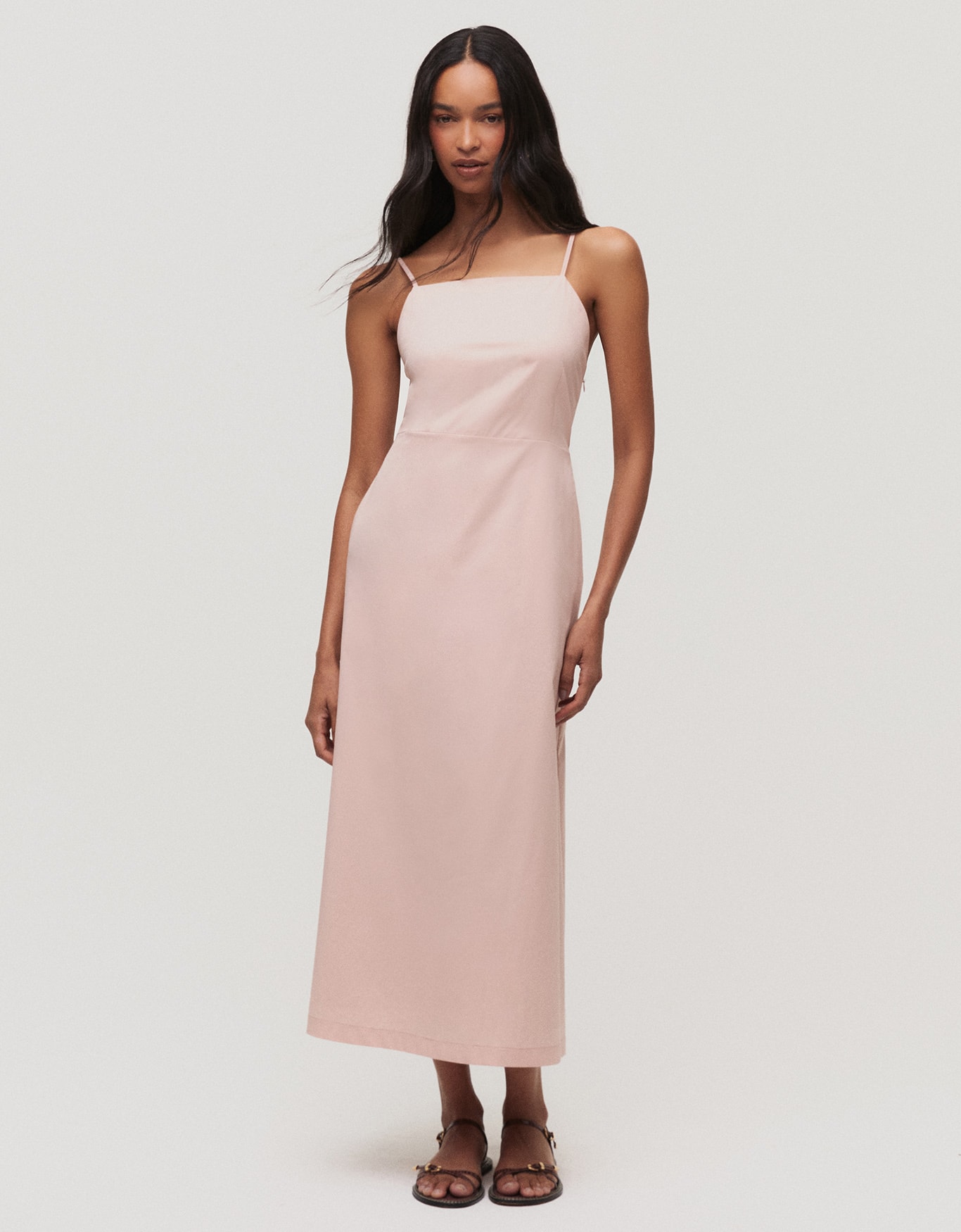 Vestido Evasê Alça Fina