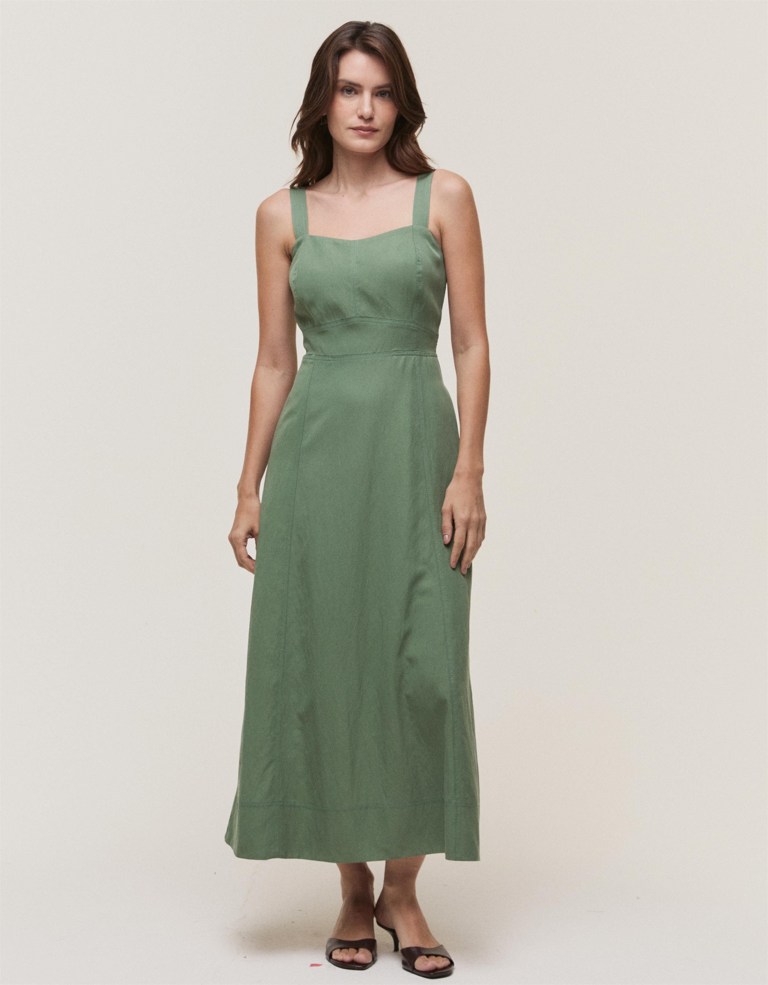 Vestido Evasê  Alça Larga