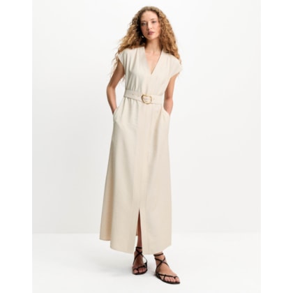 Vestido Evasê Com Cinto