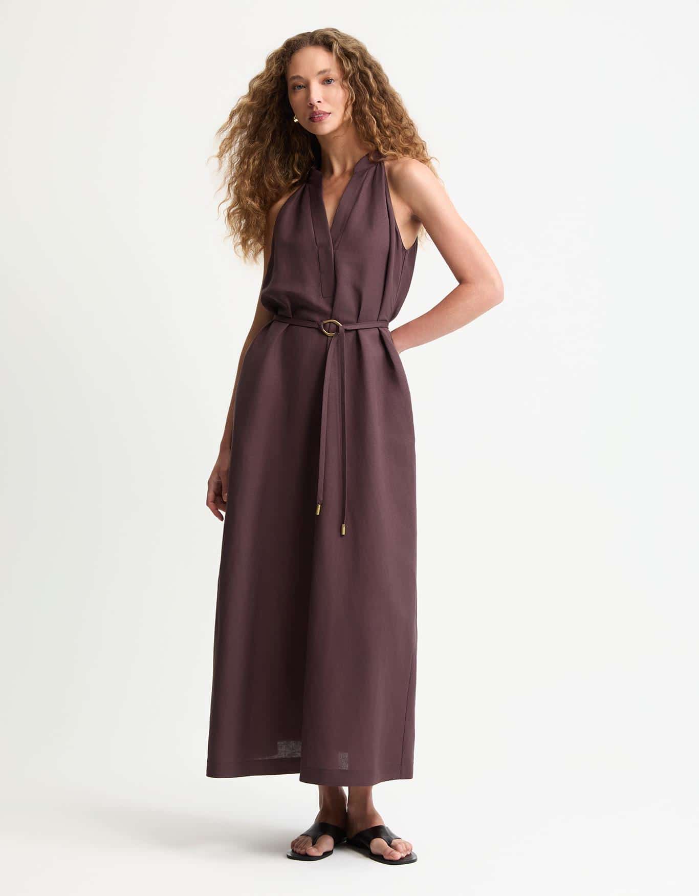 Vestido Evasê Com Cinto