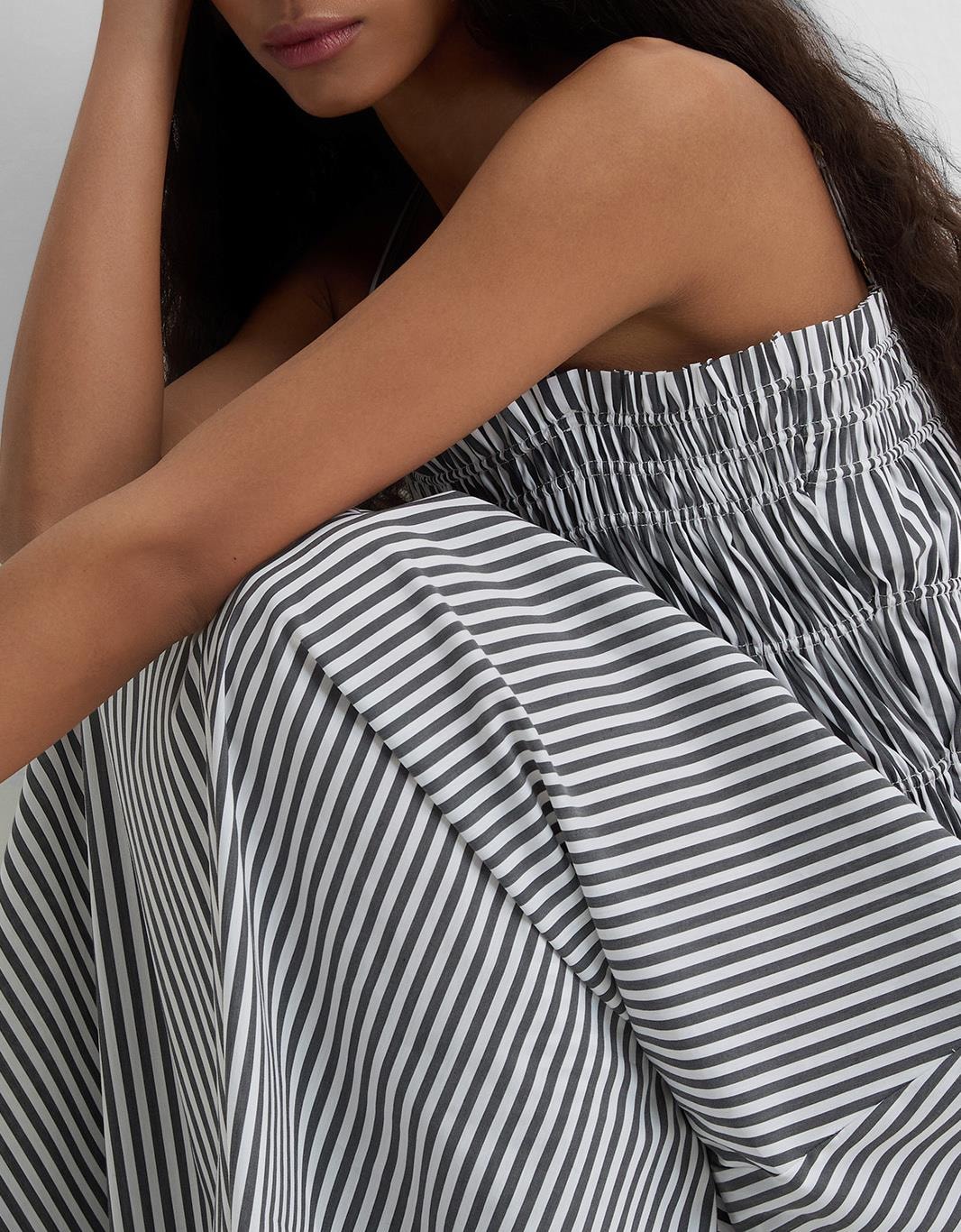 Vestido Evasê Fio Tinto P&b