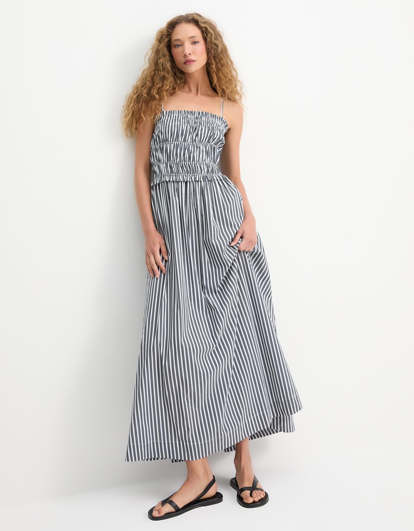 Vestido Evasê Fio Tinto P&b