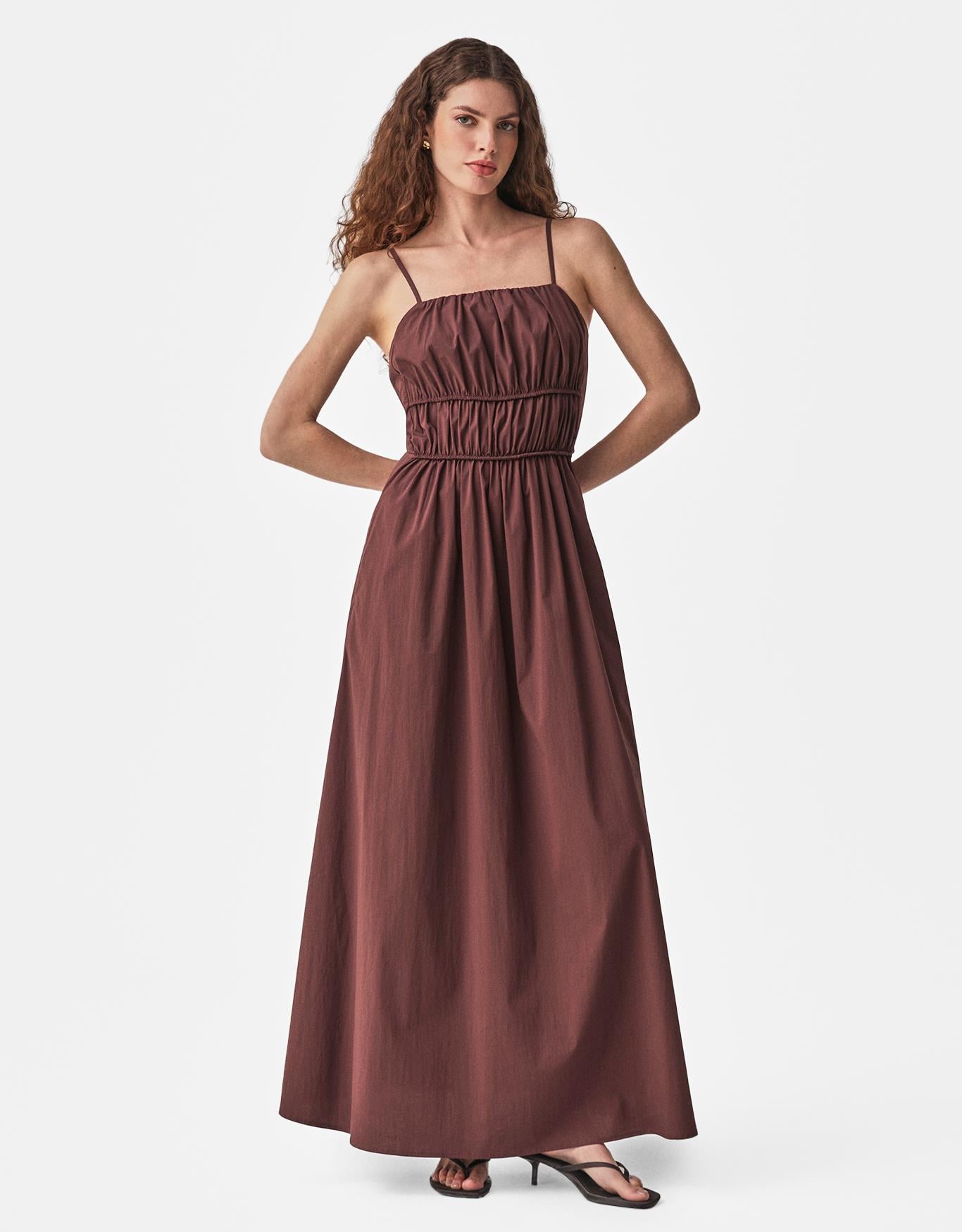 Vestido Evasê Franzidos