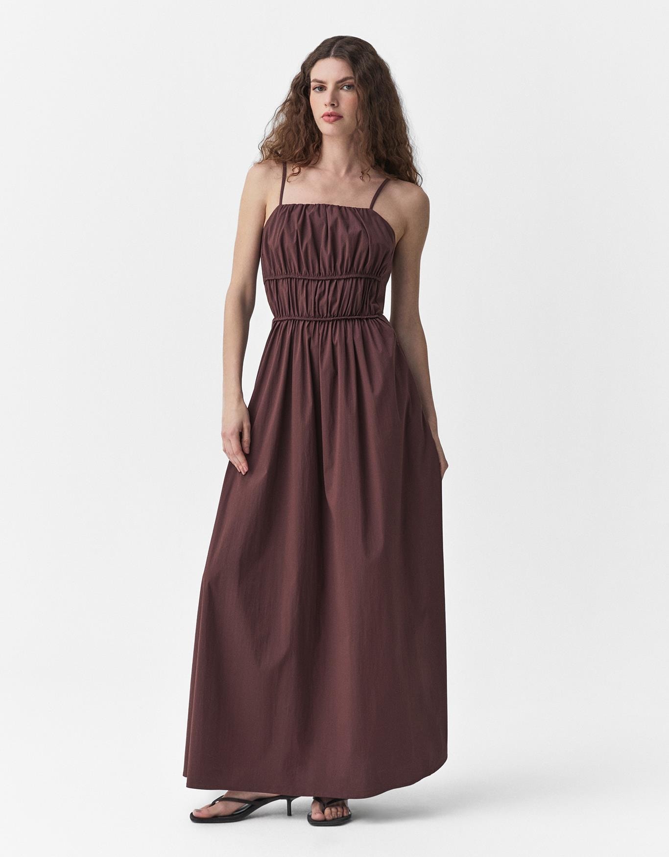 Vestido Evasê Franzidos