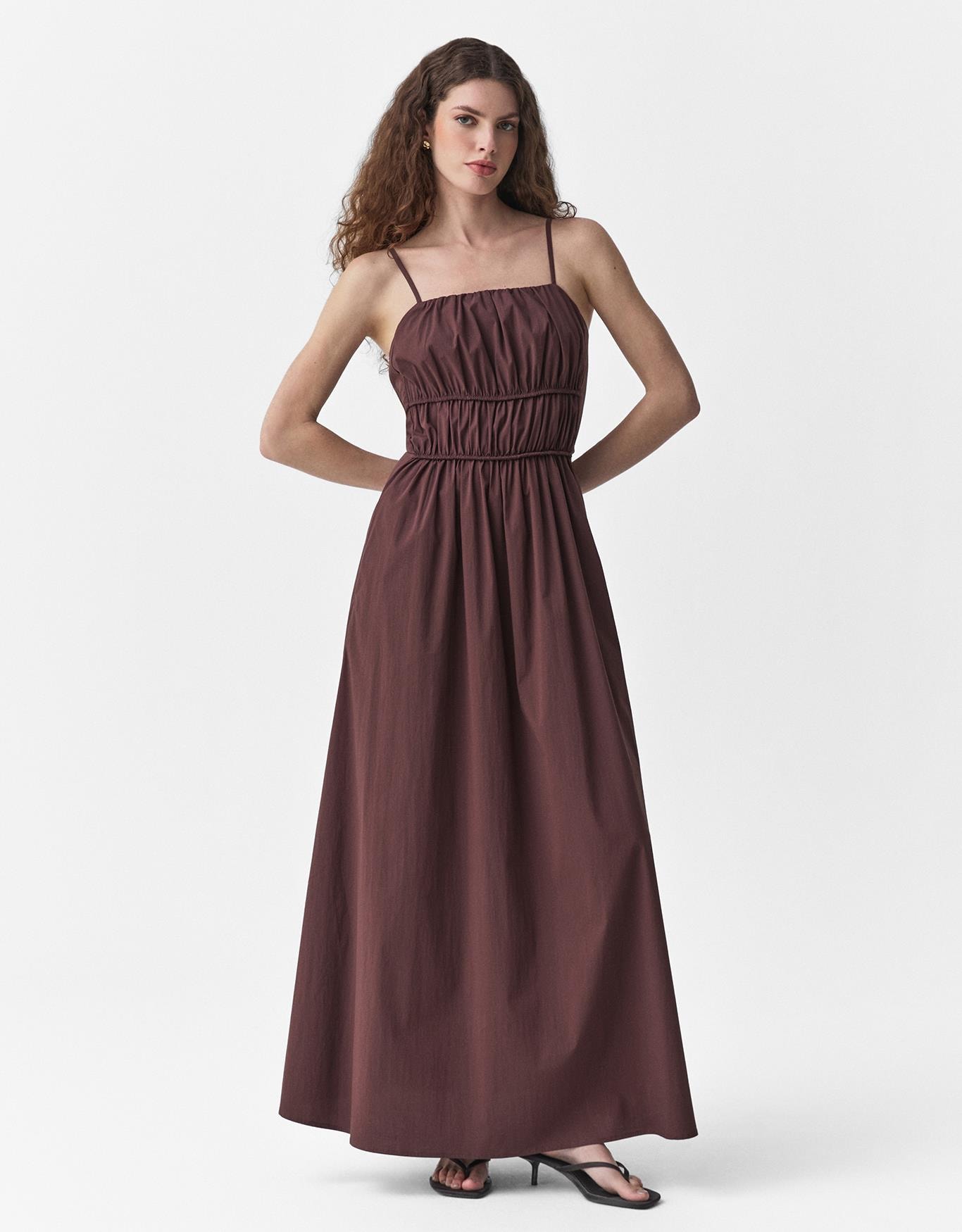 Vestido Evasê Franzidos