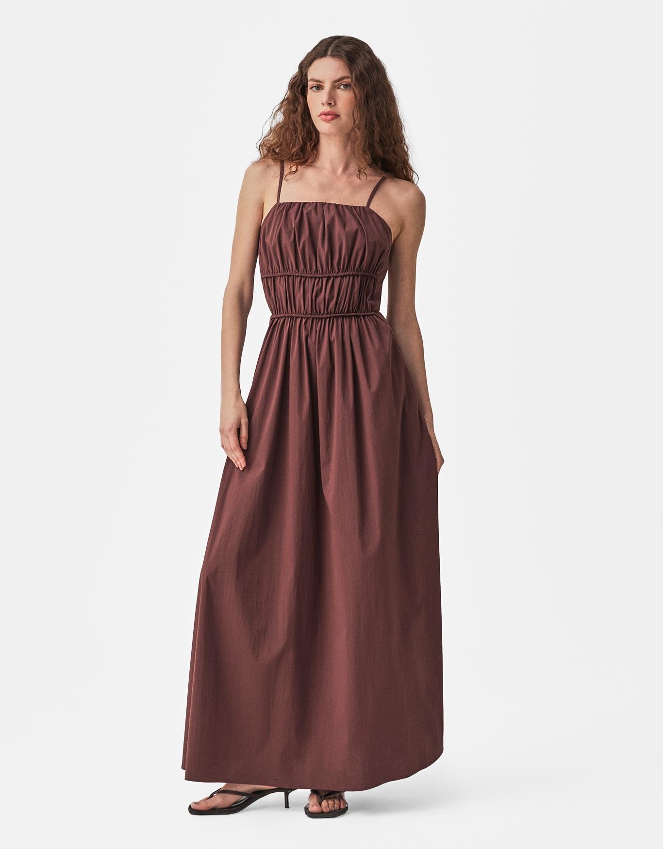 Vestido Evasê Franzidos