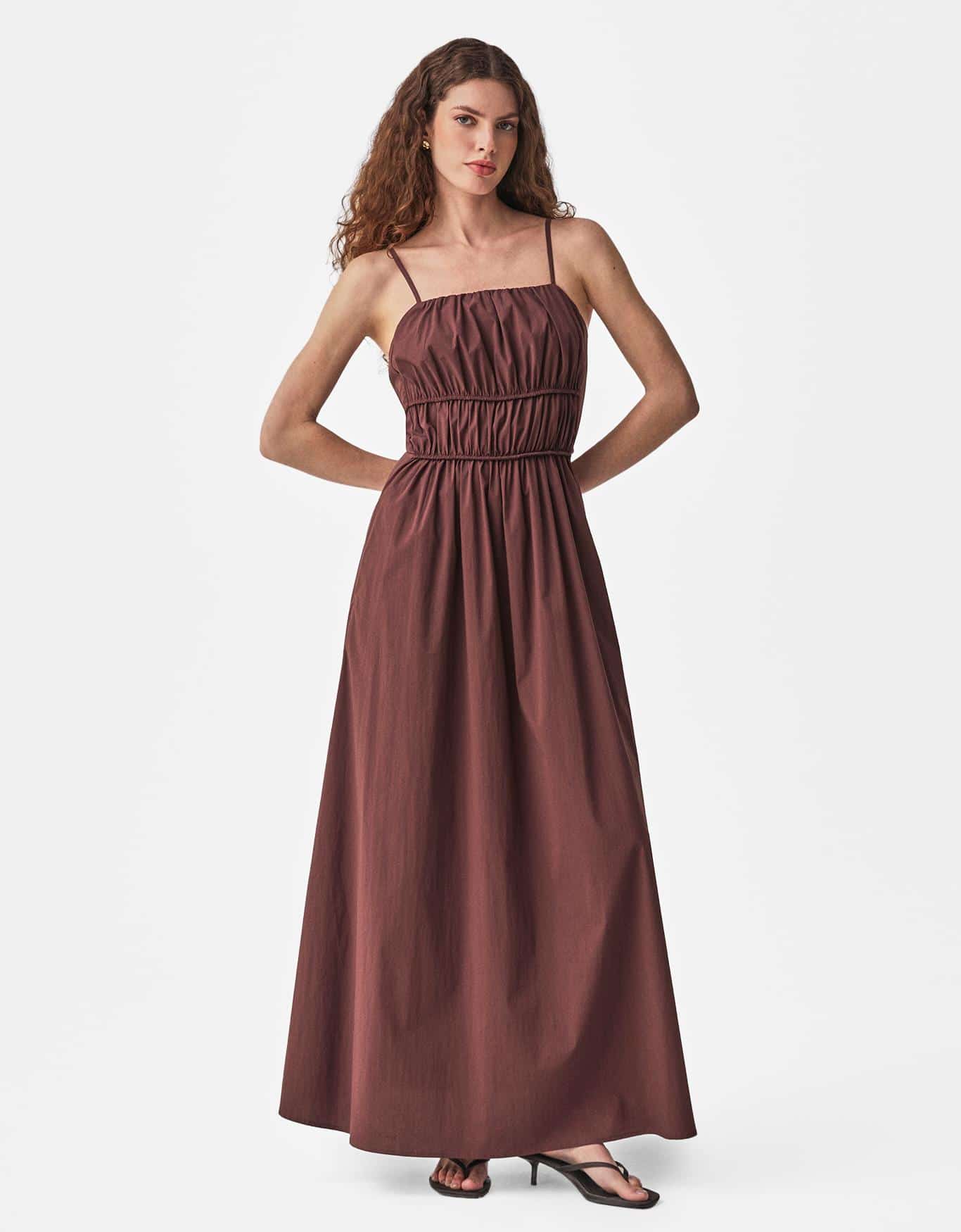 Vestido Evasê Franzidos