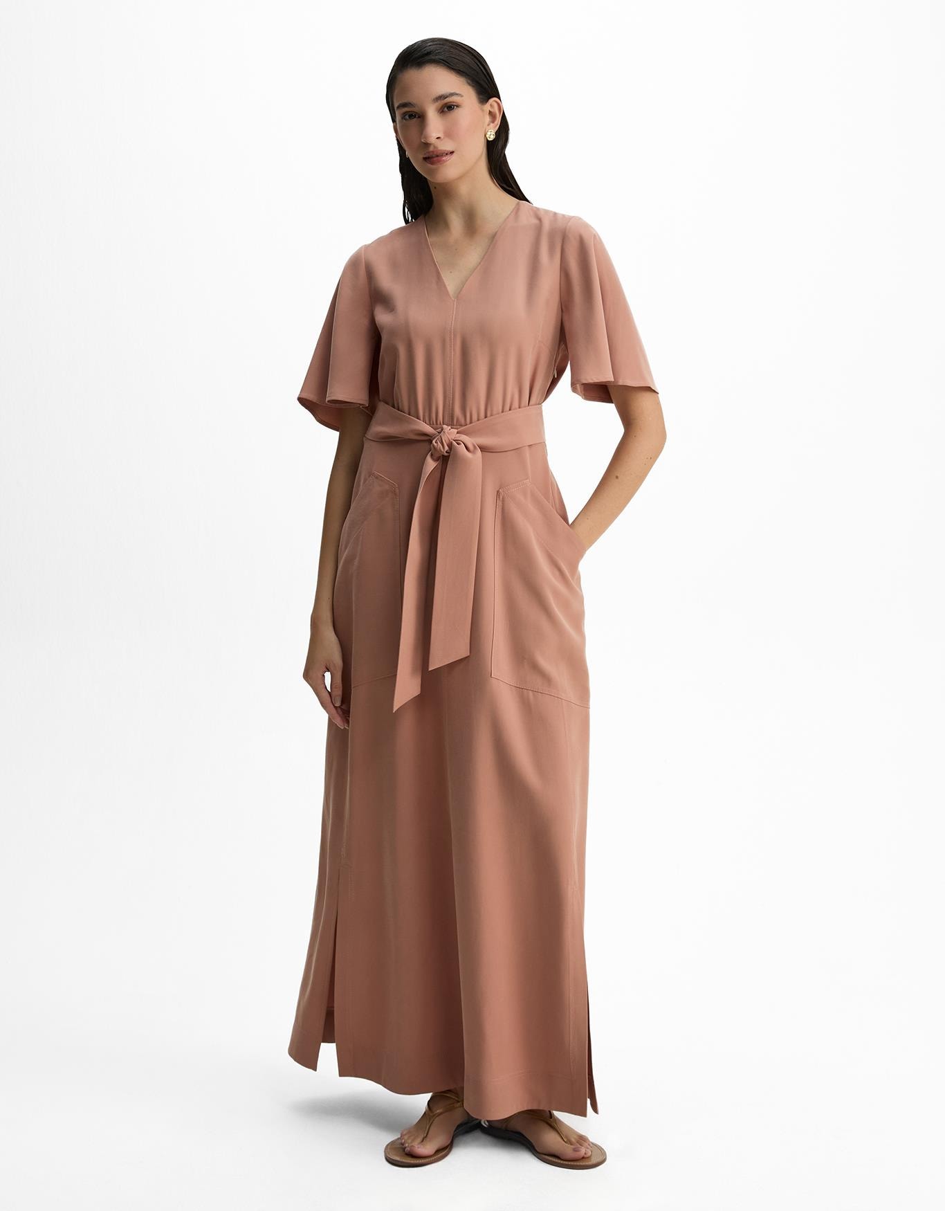 Vestido Evasê Pespontos