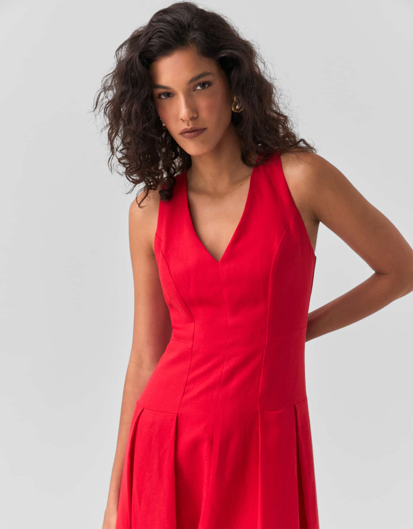 Vestido Evase Pregas